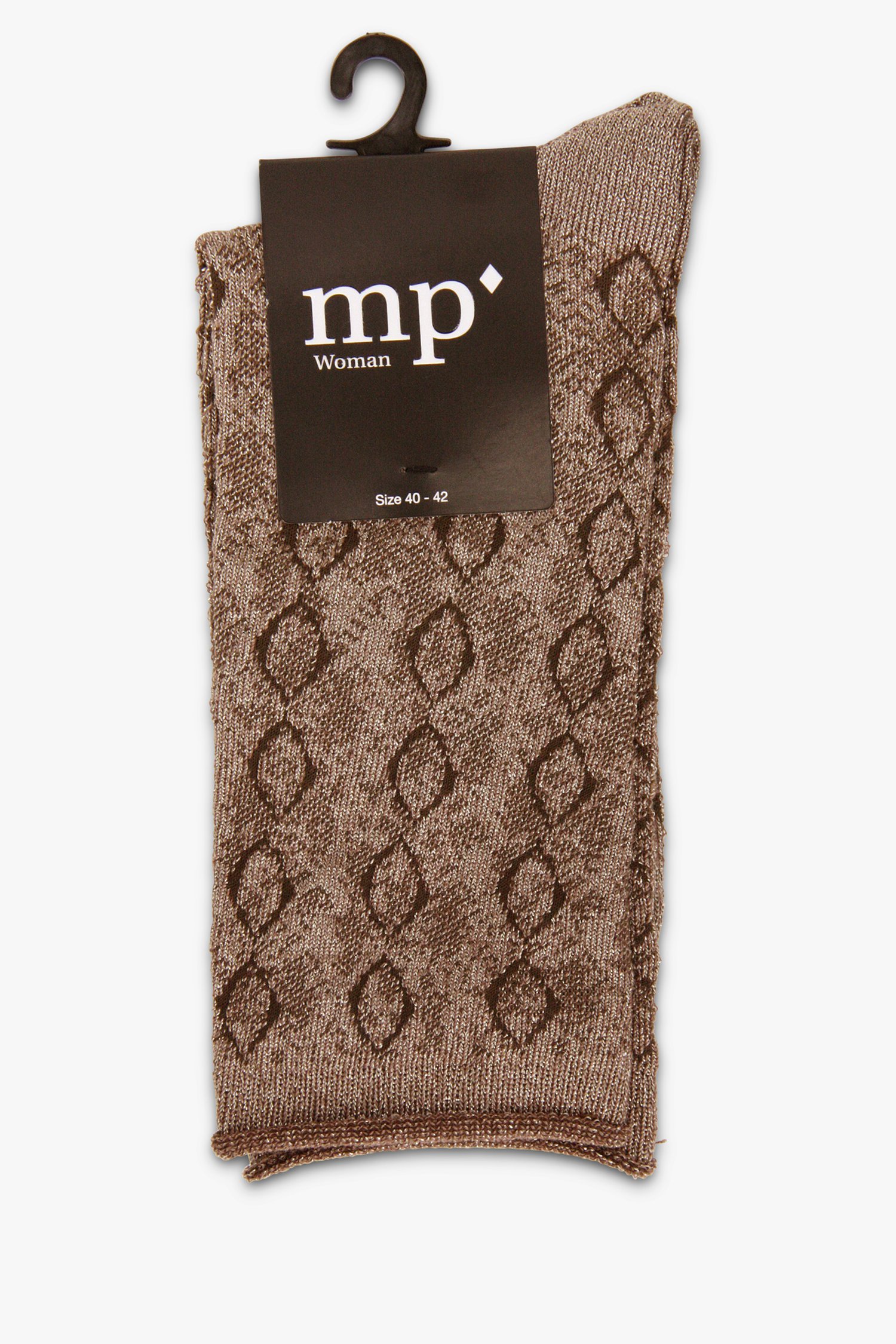 Chaussettes bronze avec motif marron de MP Denmark pour Femmes