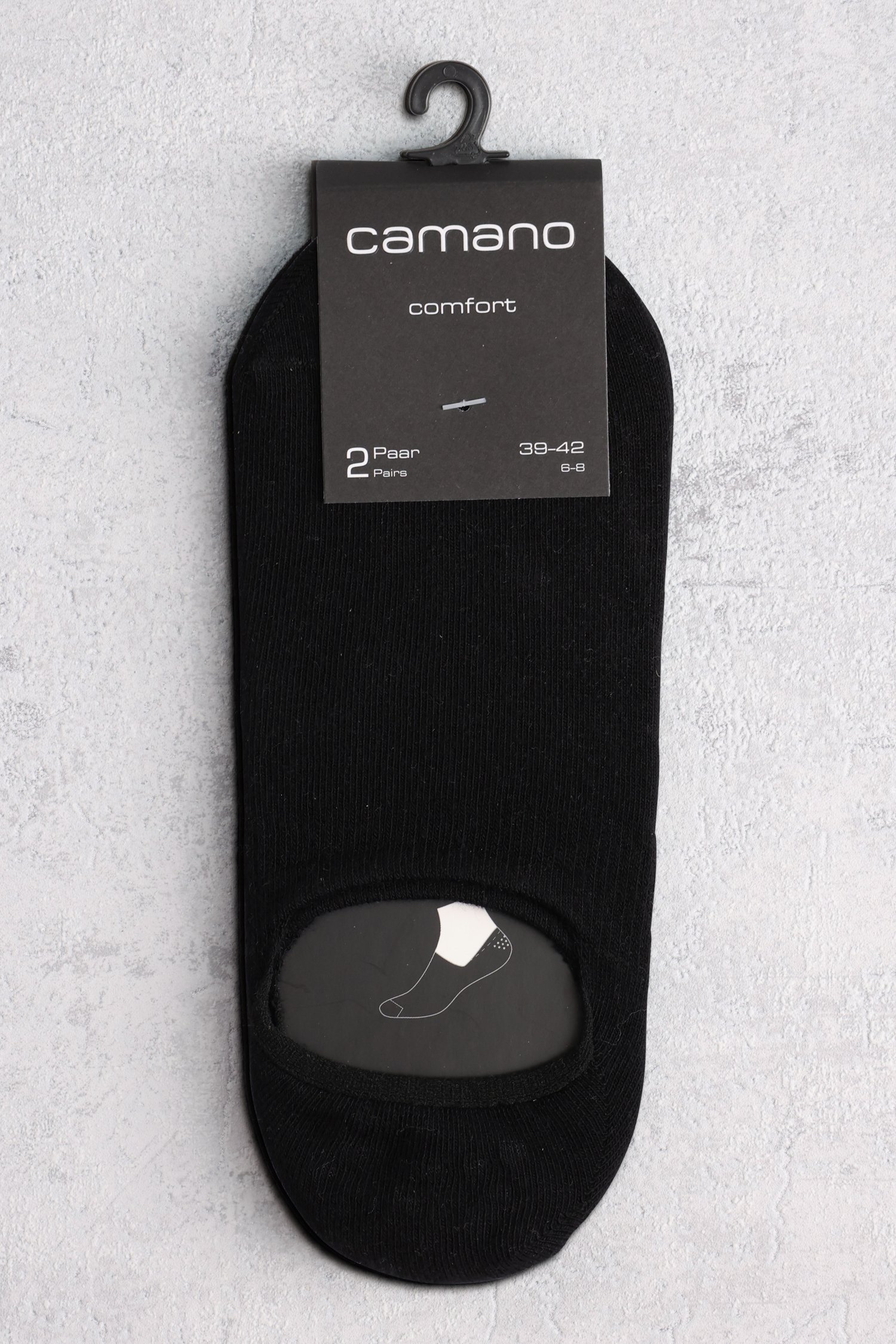 Photo produit 1 de Chaussettes footies noires - 2 paires de Camano pour Hommes