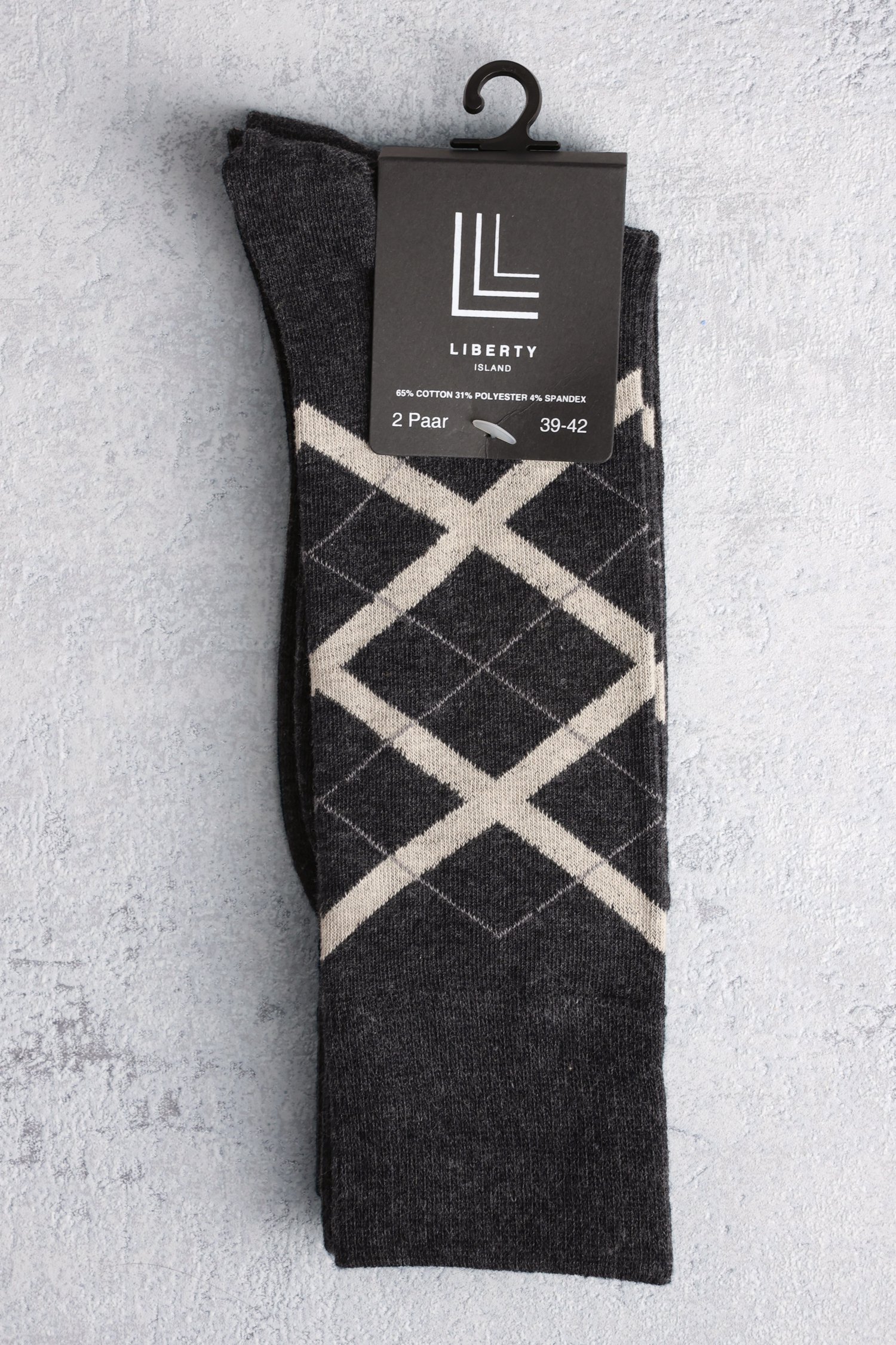Chaussettes gris foncé - 2 paires de Liberty Island pour Hommes