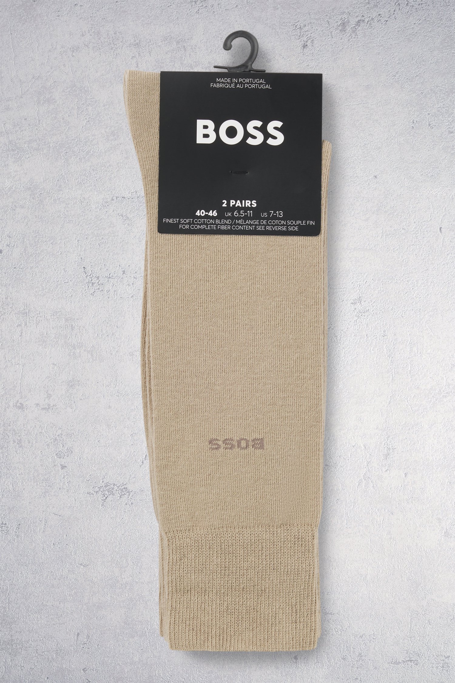 Photo produit 1 de Chaussettes hautes beiges – lot de 2 paires de Hugo Boss pour Hommes