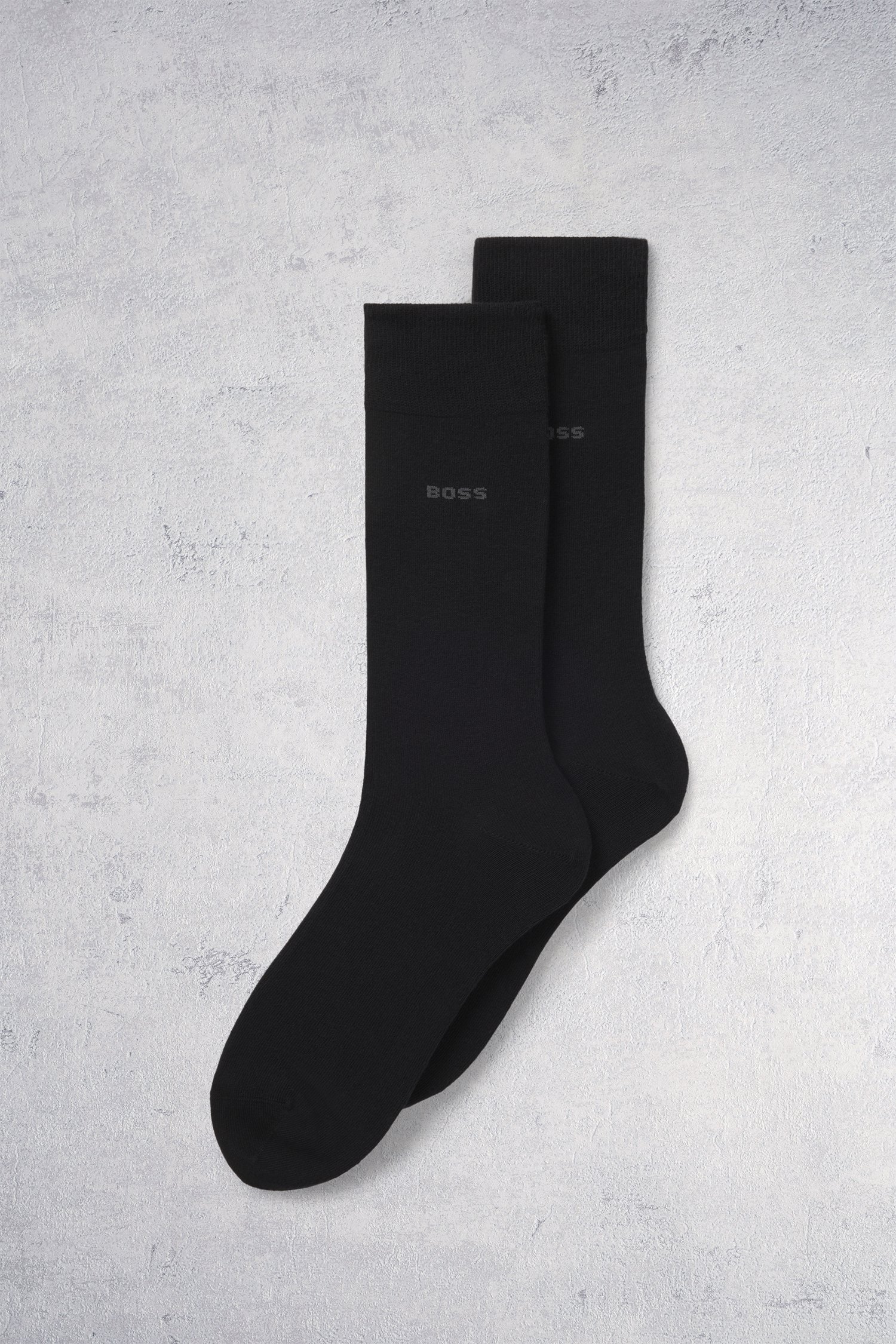 Le devant de Chaussettes hautes noires – lot de 2 paires de Hugo Boss pour Hommes
