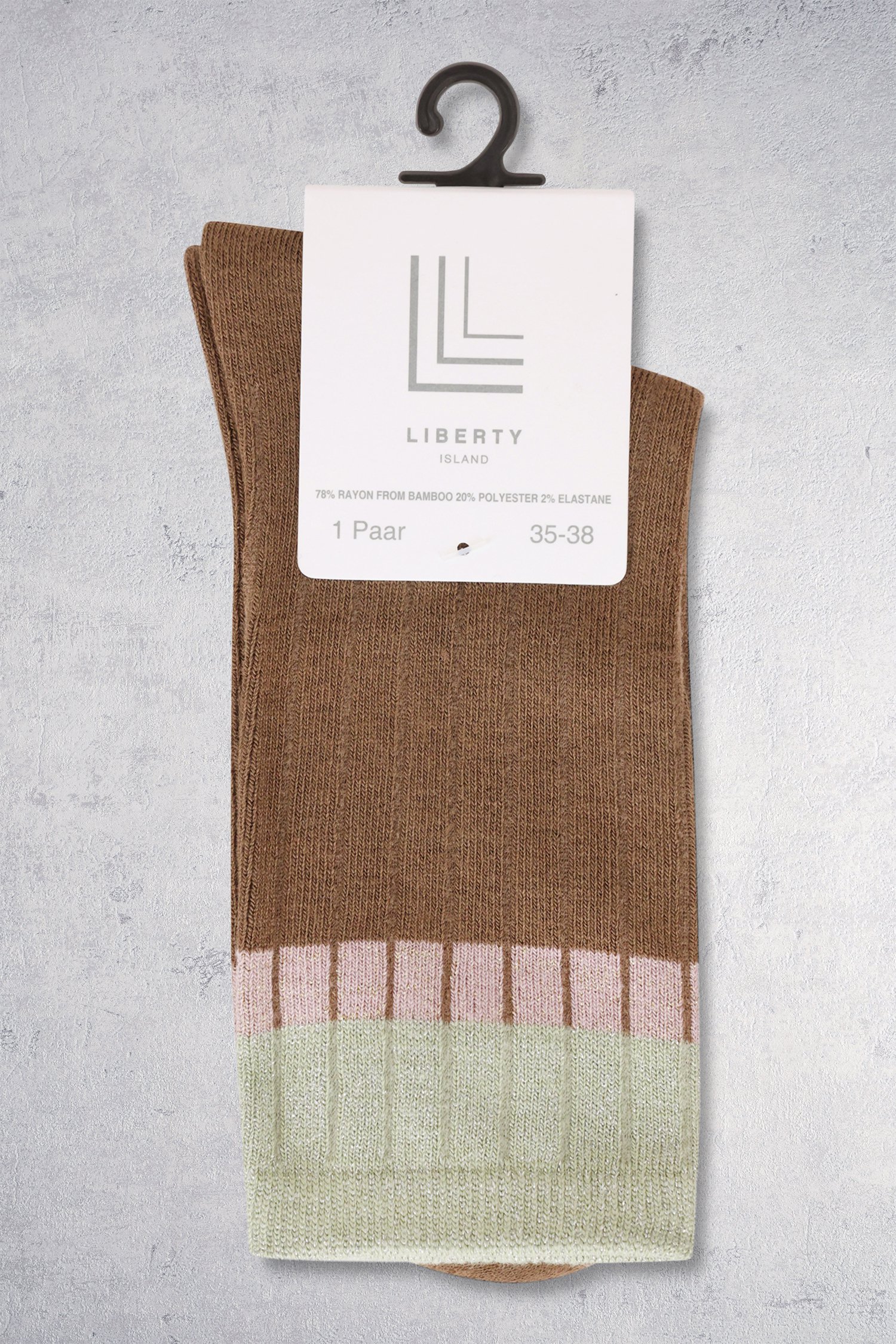 Le dos de Chaussettes kaki avec détail scintillant de Liberty Island pour Femmes