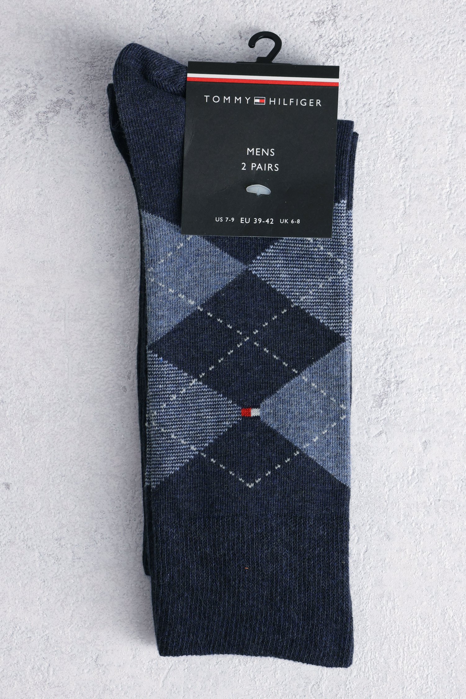 Photo produit 1 de Chaussettes longues bleues - 2 paires de Tommy Hilfiger pour Hommes