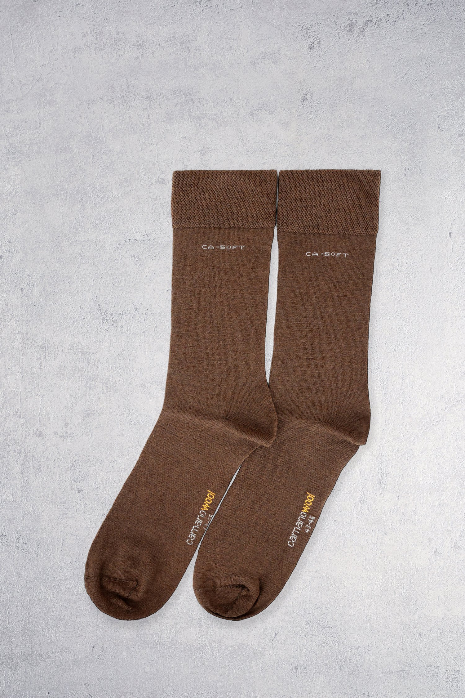 Le devant de Chaussettes longues en laine marron - 2 paires de Camano pour Hommes