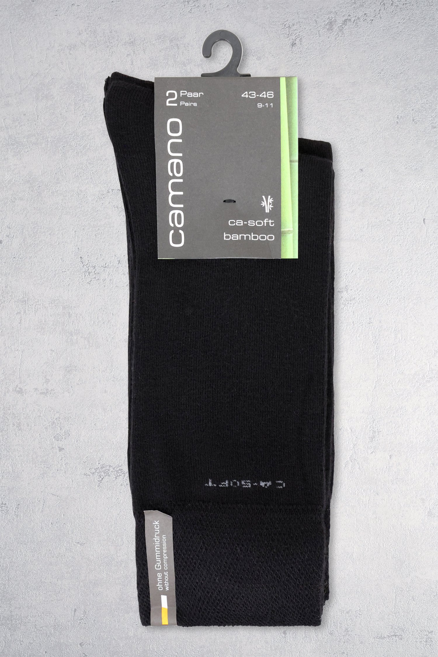 Chaussettes longues noires - 2 paires de Camano pour Hommes