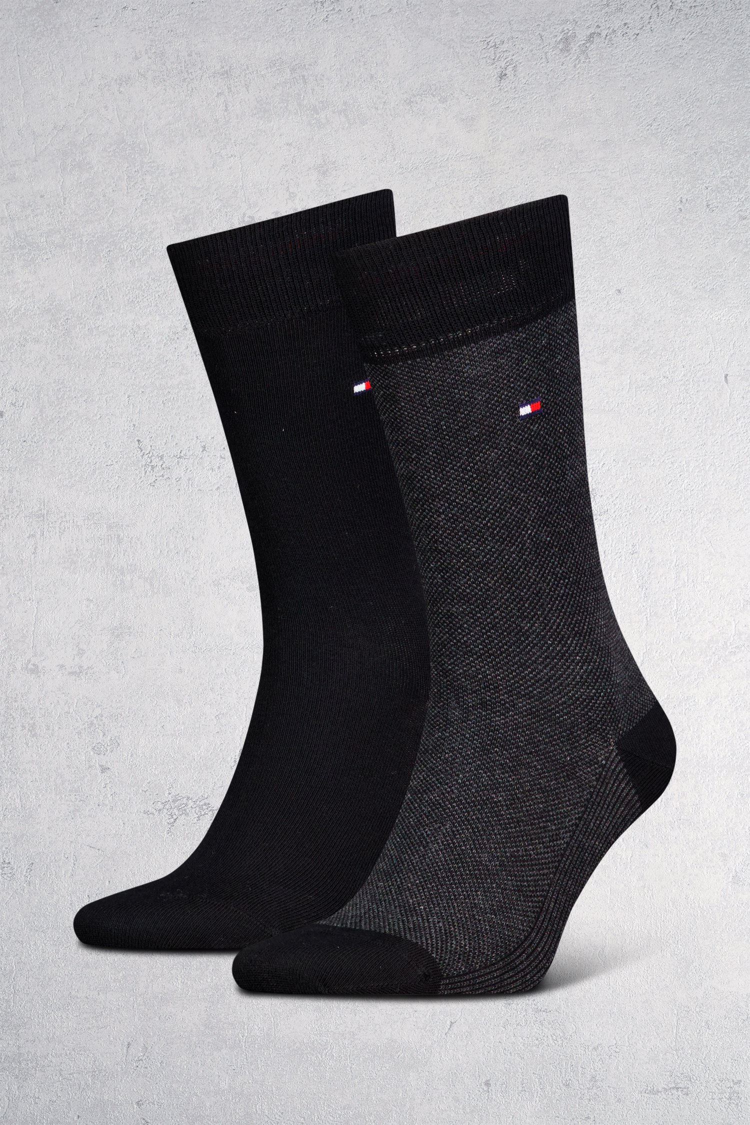 Chaussettes longues noires - 2 paires de Tommy Hilfiger pour Hommes