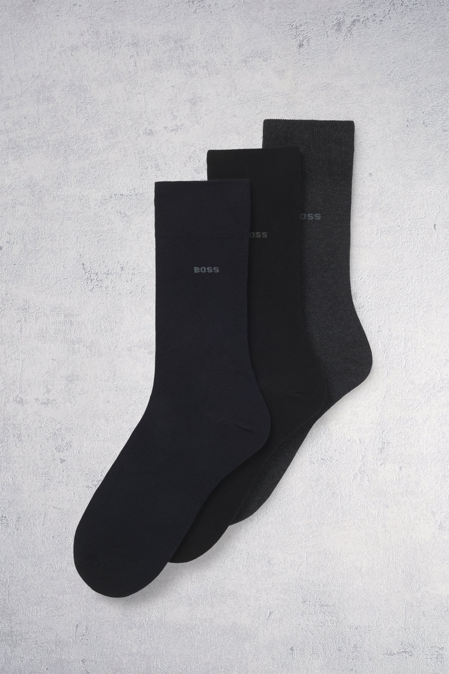 Le devant de Chaussettes longues unies – 3 paires de Hugo Boss pour Hommes