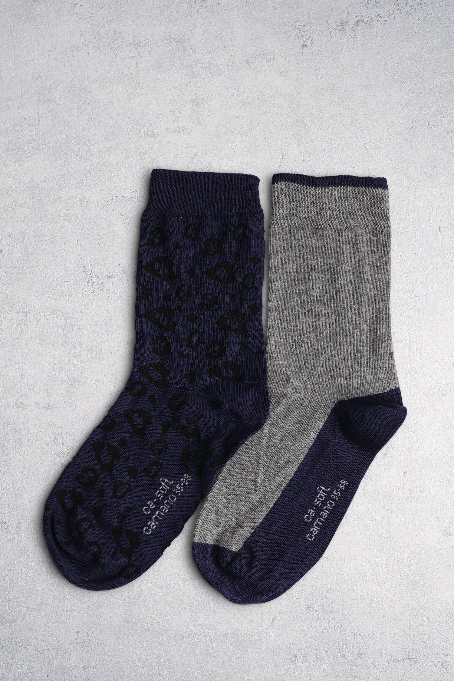 Chaussettes navy-gris - Set de 2 de Camano pour Femmes
