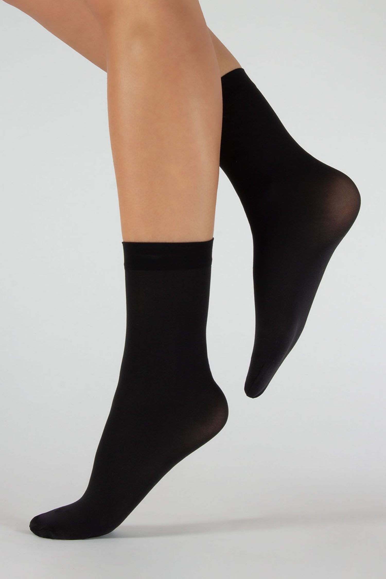 Chaussettes noires en nylon - 2 paires de Cette pour Femmes
