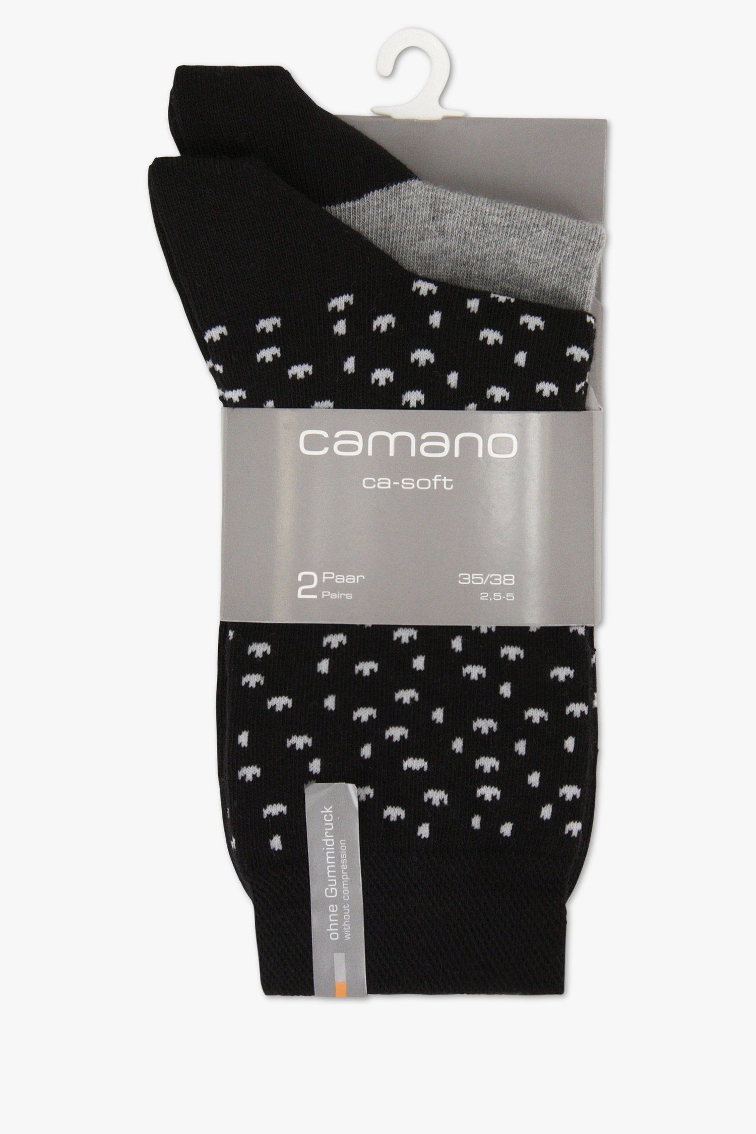 Chaussettes noires/grises - 2 paires de Camano pour Femmes