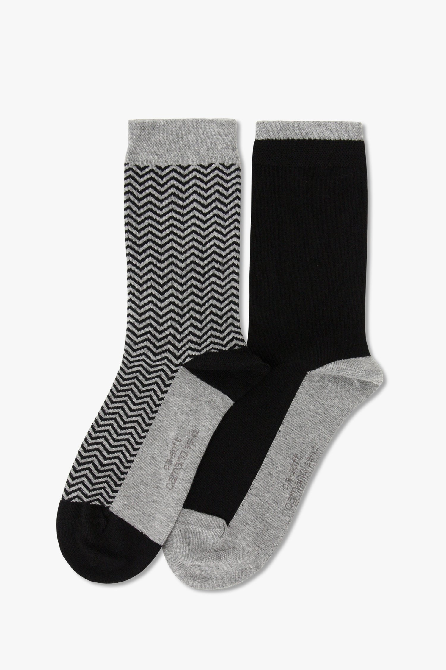Chaussettes noires/grises - 2 paires	 de Camano pour Femmes