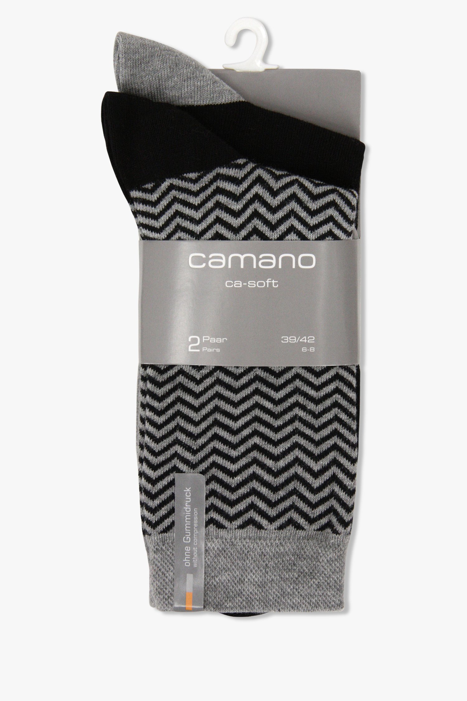 Chaussettes noires/grises - 2 paires	 de Camano pour Femmes