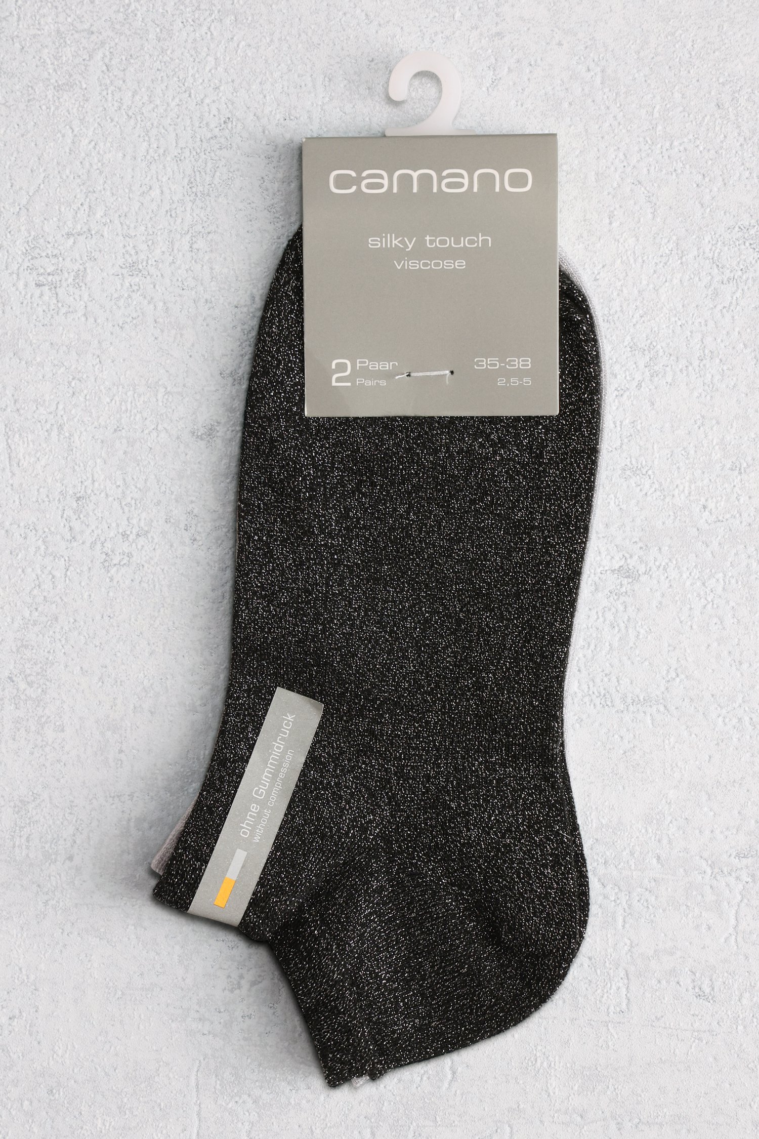 Chaussettes pailletées noir-gris - 2 paires de Camano pour Femmes