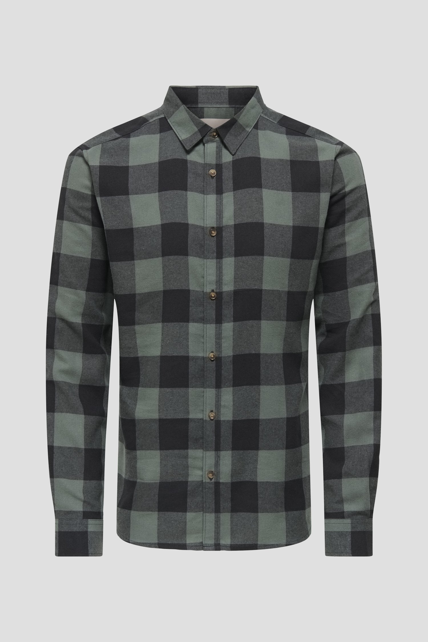 Photo produit 1 de Chemise à carreaux beige-noir - Slim fit de Only & Sons pour Hommes