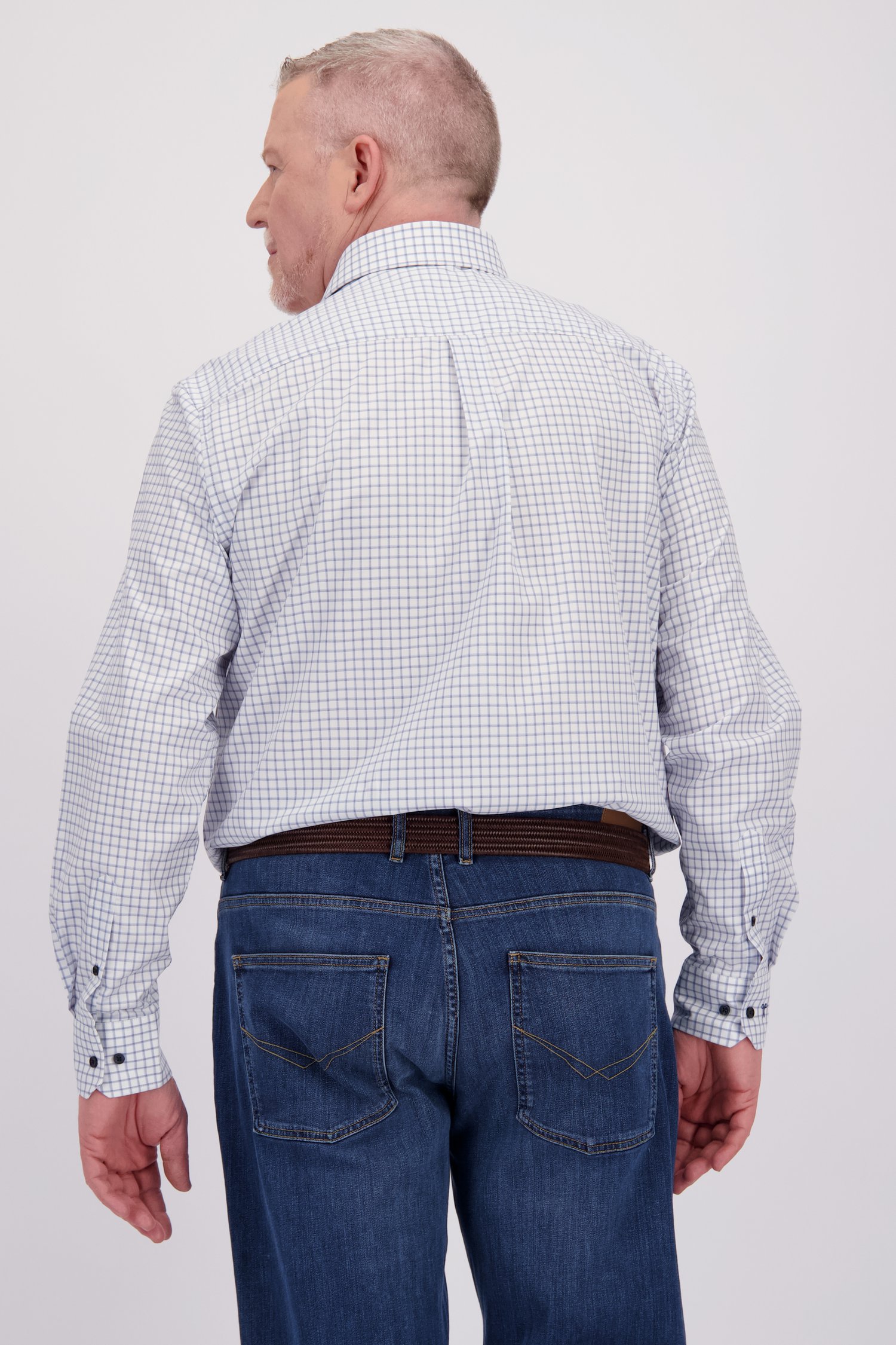 Chemise à carreaux bleu clair - comfort fit de Dansaert Black pour Hommes
