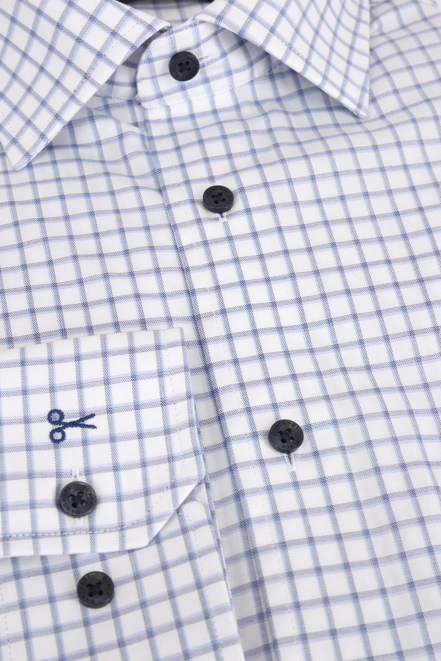Chemise à carreaux bleu clair - comfort fit de Dansaert Black pour Hommes