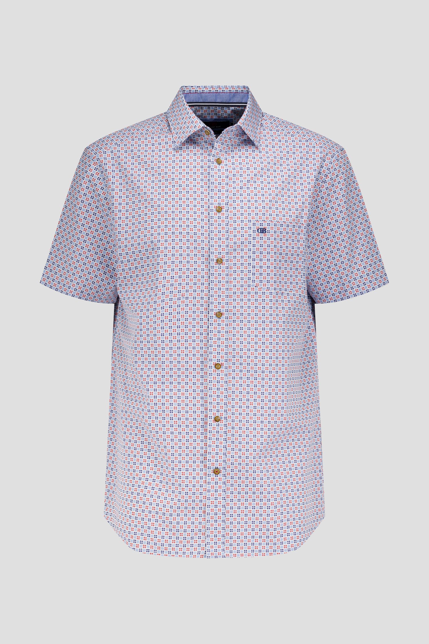 Chemise à carreaux bleu-rouge - Comfort fit de Dansaert Blue pour Hommes