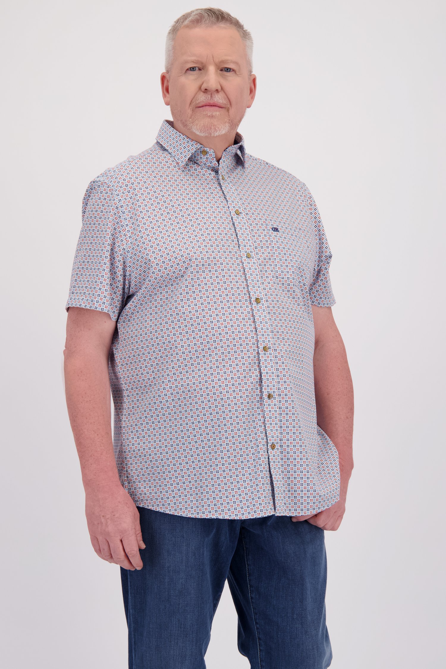 Le devant de Chemise à carreaux bleu-rouge - Comfort fit de Dansaert Blue pour Hommes