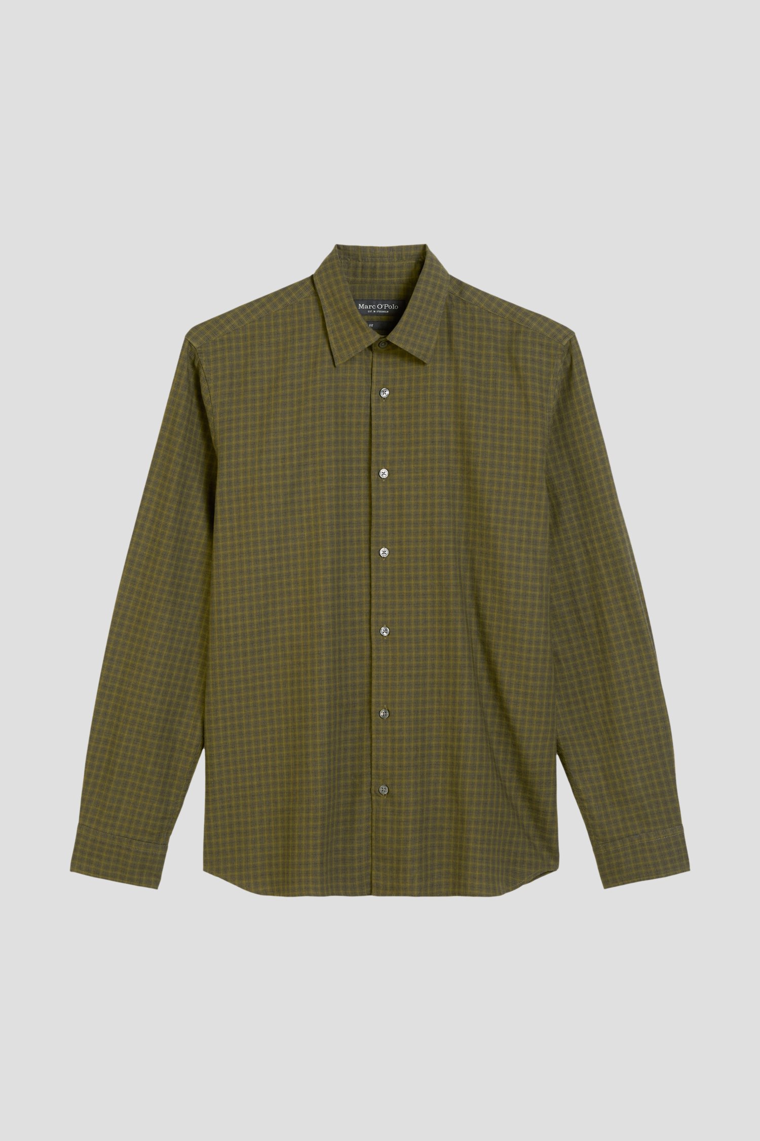 Photo produit 1 de Chemise à carreaux vert foncé - Regular fit de Marc O'Polo pour Hommes