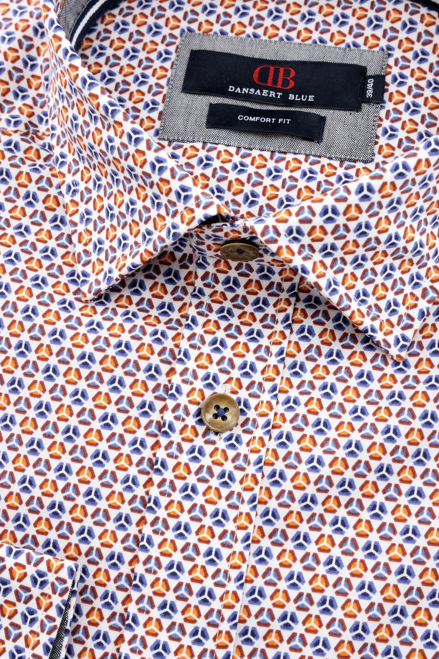 Photo produit 2 de Chemise à imprimé coloré - Comfort fit de Dansaert Blue pour Hommes