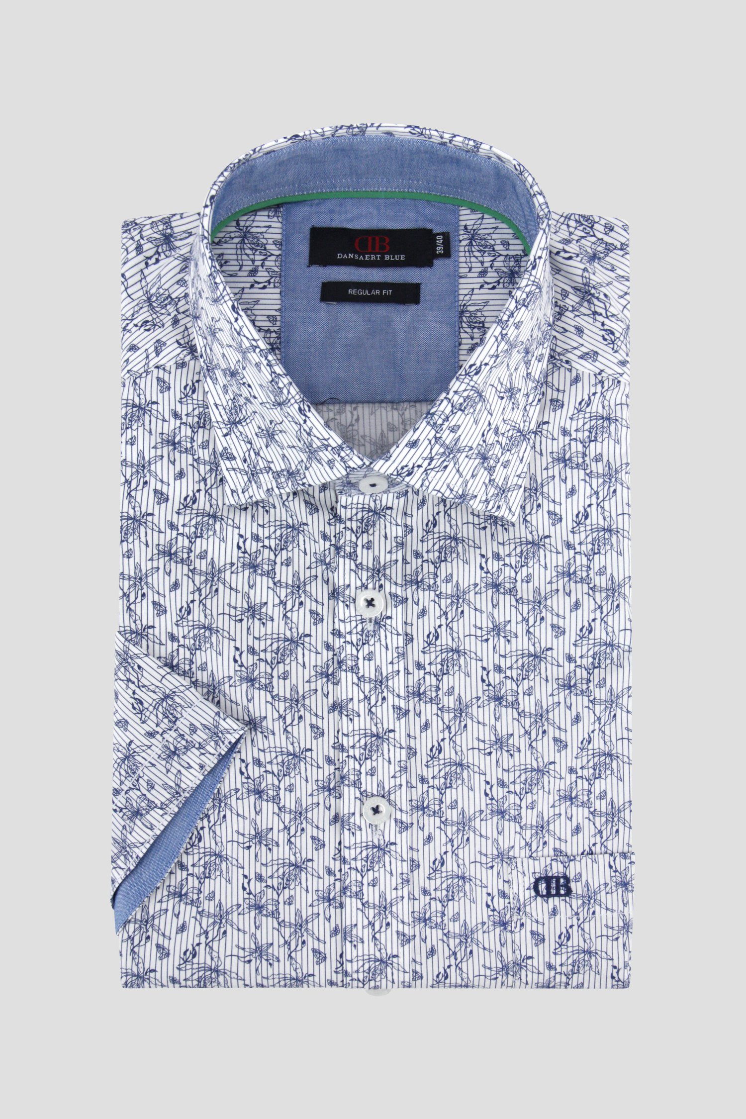 Chemise à imprimé et manches courtes - regular fit de Dansaert Blue pour Hommes