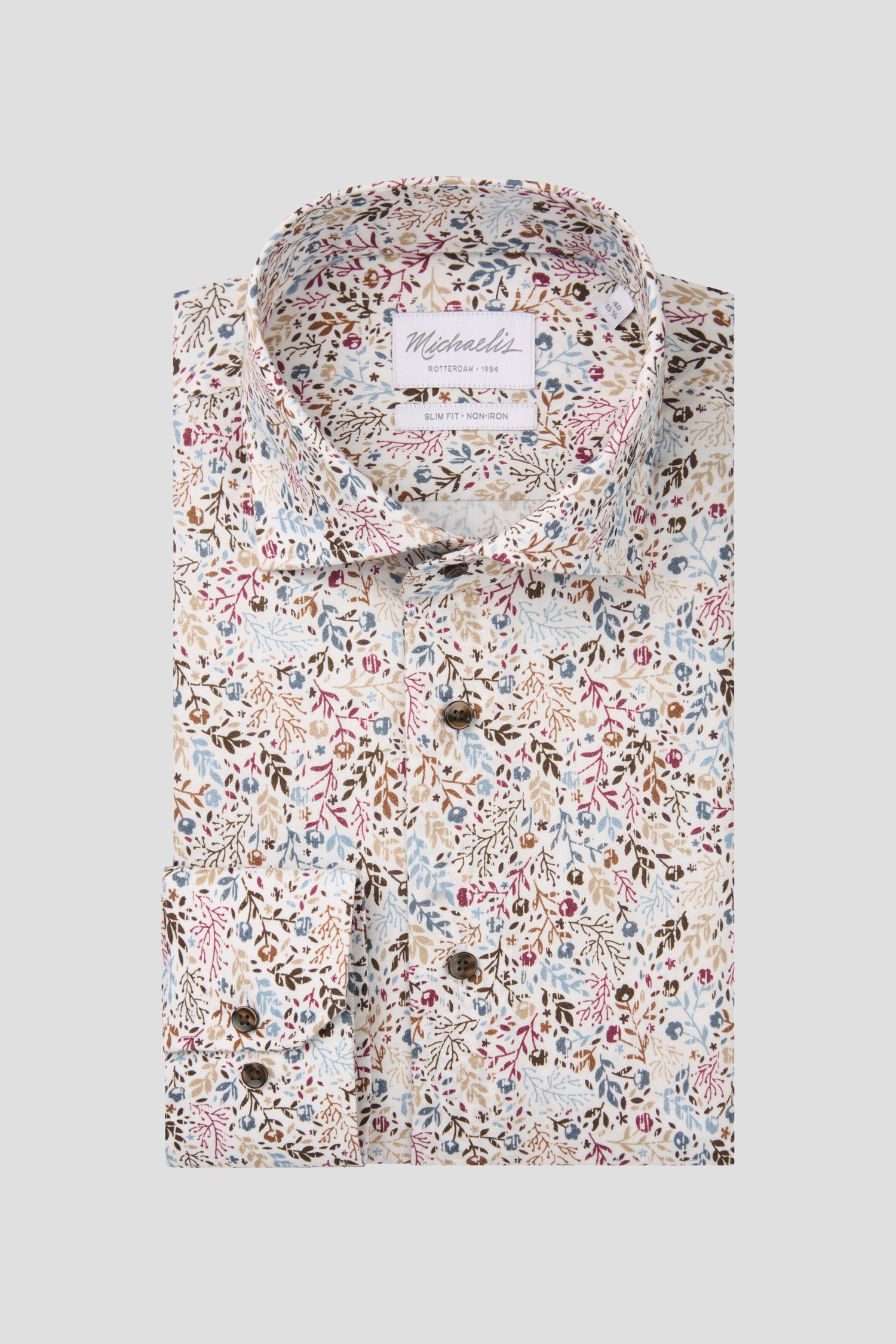 Photo produit 1 de Chemise à imprimé feuillage et fleuri – Slim fit de Michaelis pour Hommes
