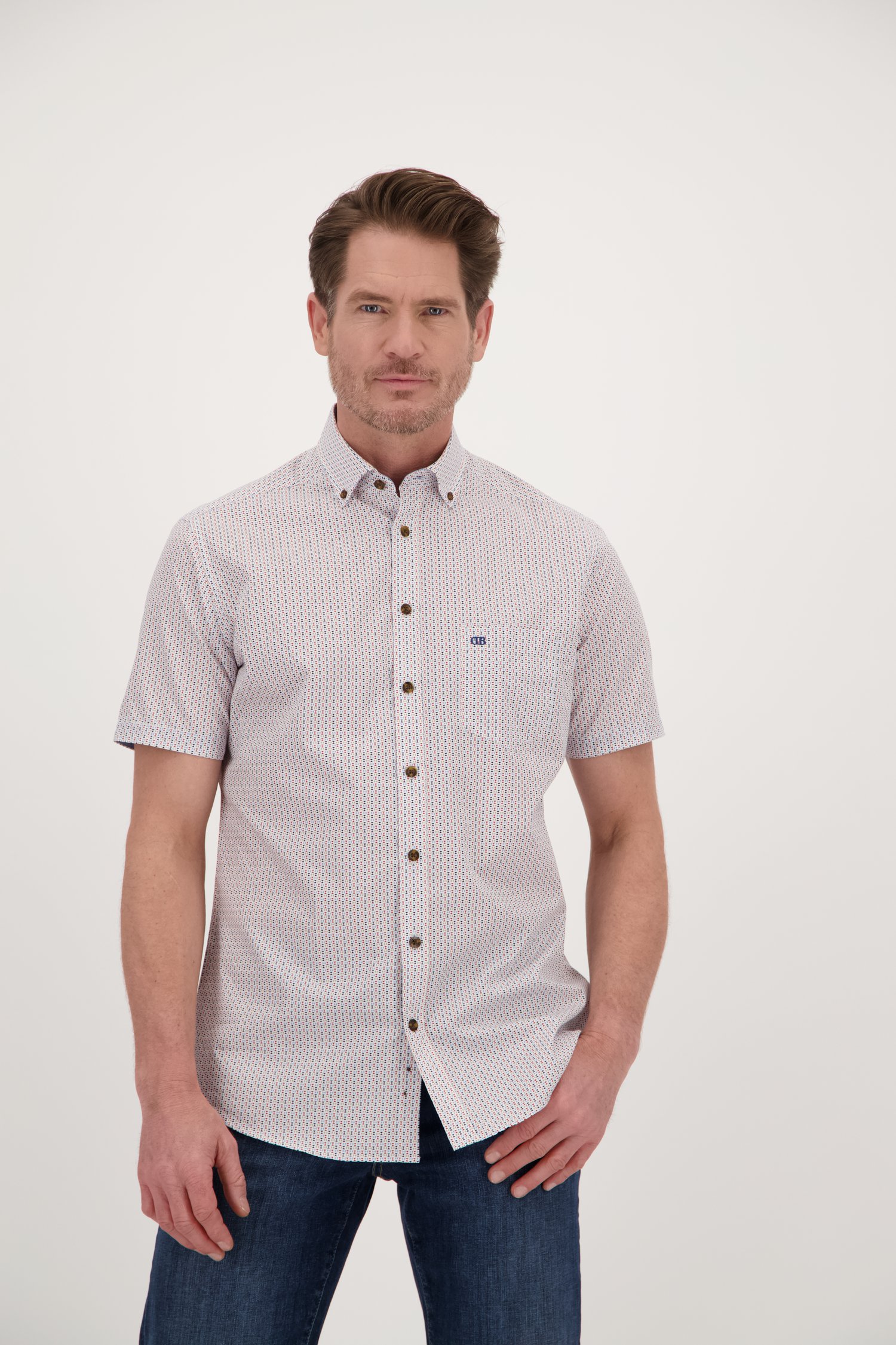 Le devant de Chemise à imprimé fin et coloré - Regular fit de Dansaert Blue pour Hommes