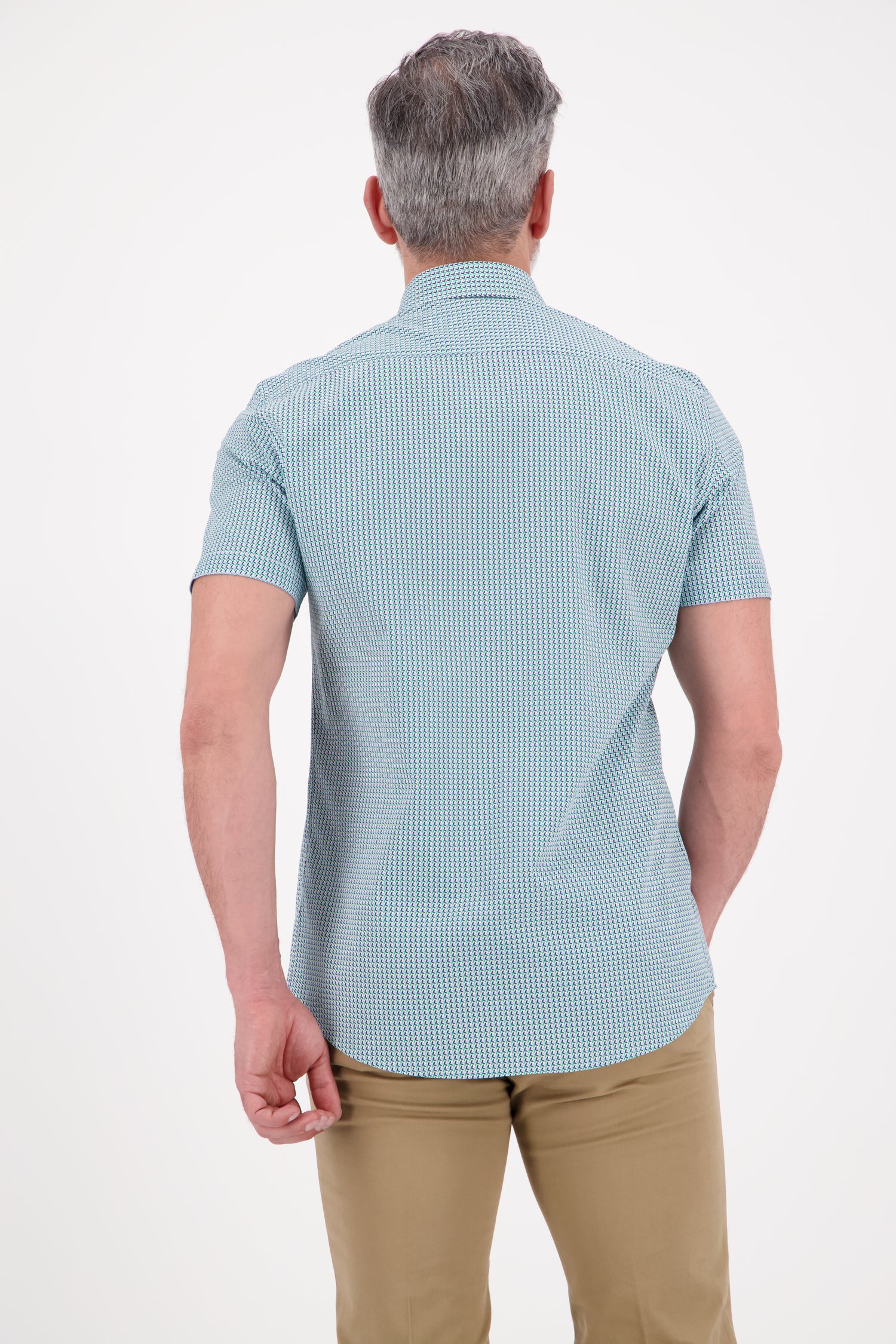 Chemise à imprimé vert bleu - regular fit de Dansaert Blue pour Hommes