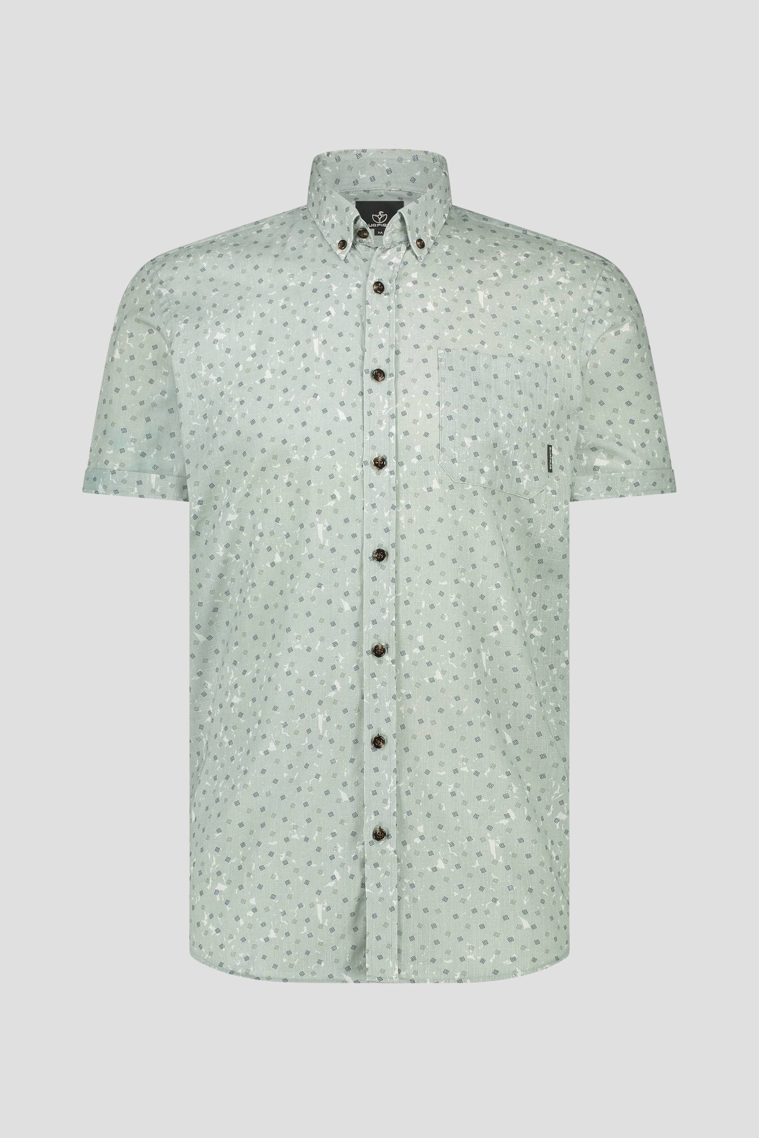 Chemise à manches courtes gris-vert - regular fit de Bluefields pour Hommes