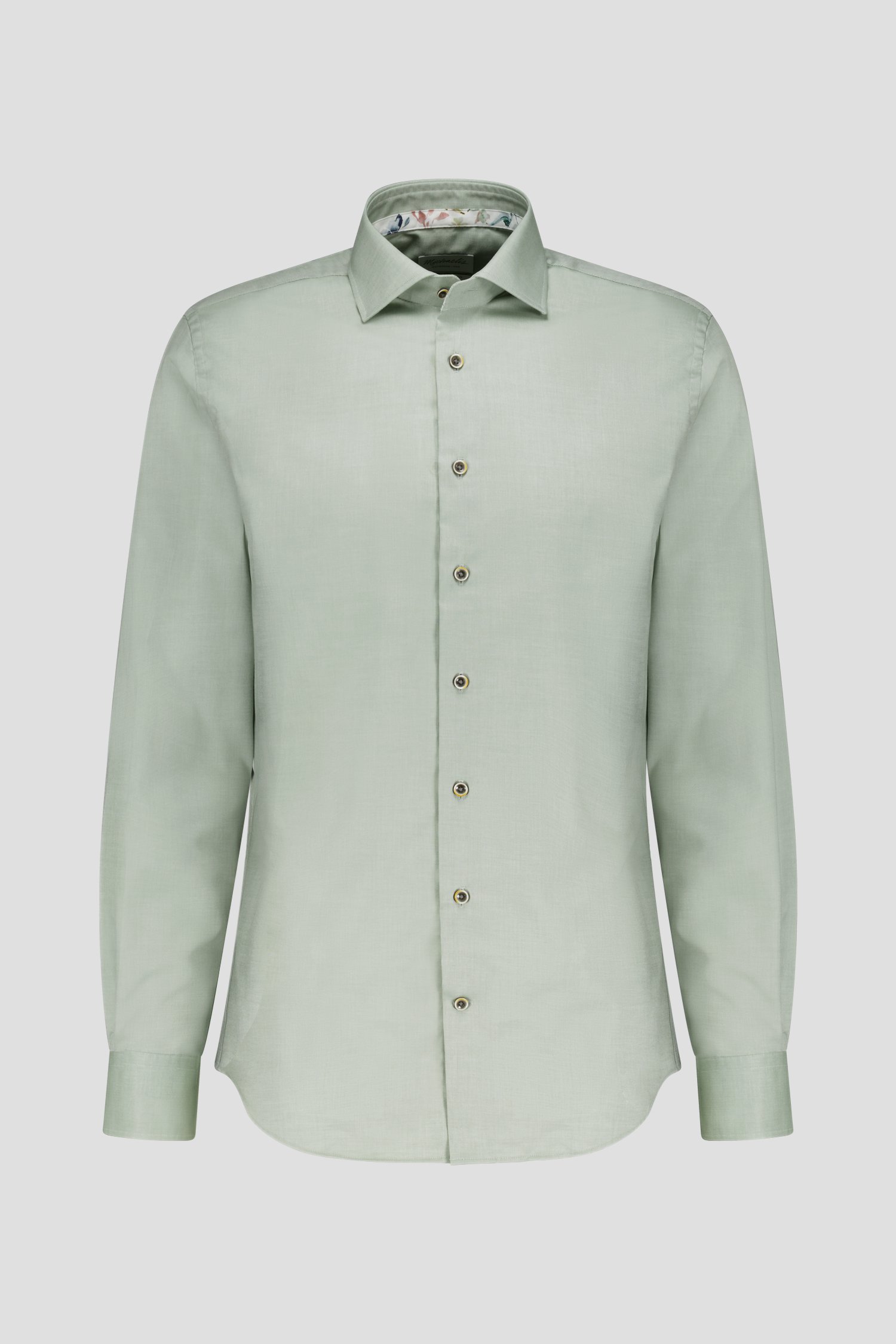 Chemise à manches longues vert clair - Slim fit de Michaelis pour Hommes
