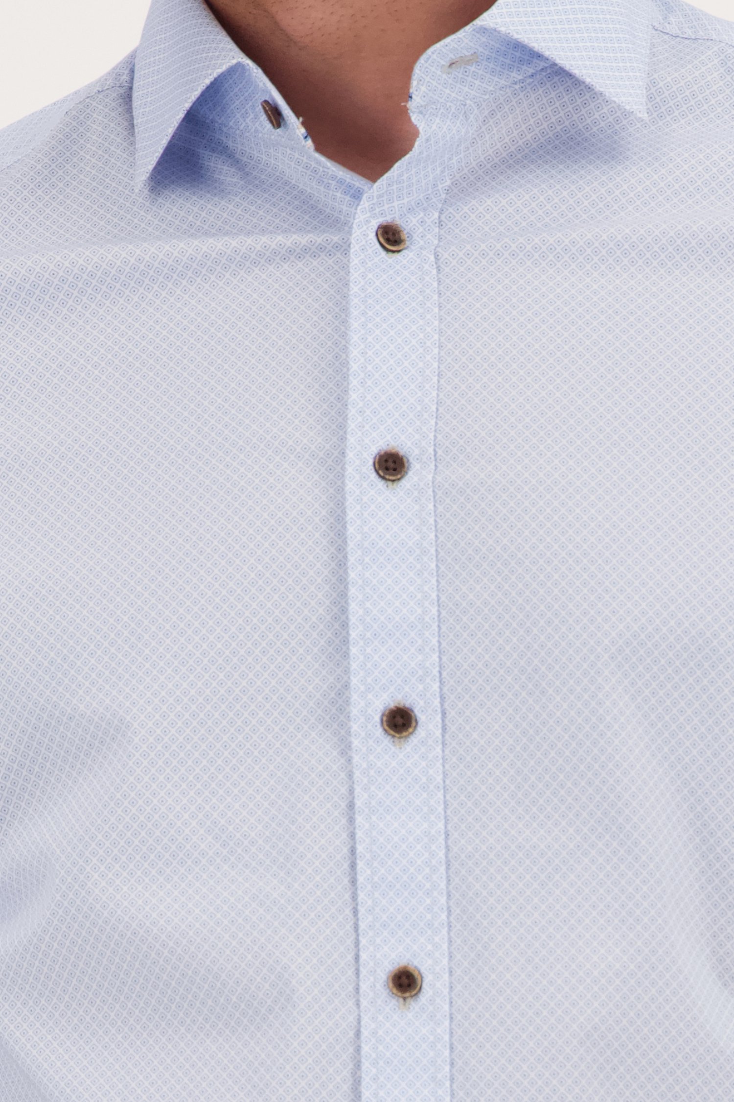 Chemise à motif bleu clair - Regular fit  de Upper East pour Hommes
