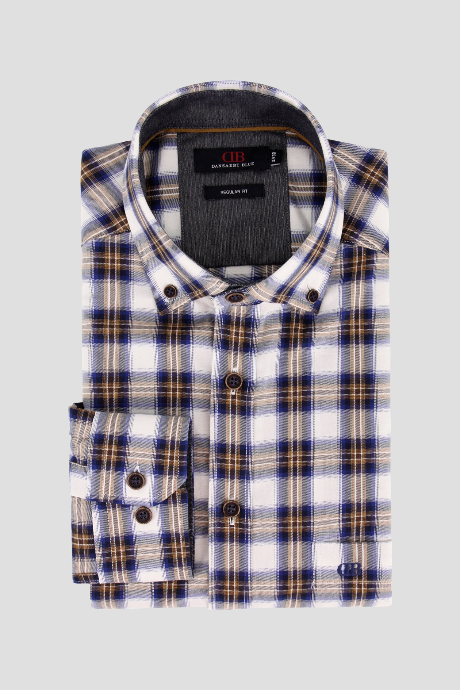 Chemise avec imprimé à carreaux - Regular fit de Dansaert Blue pour Hommes