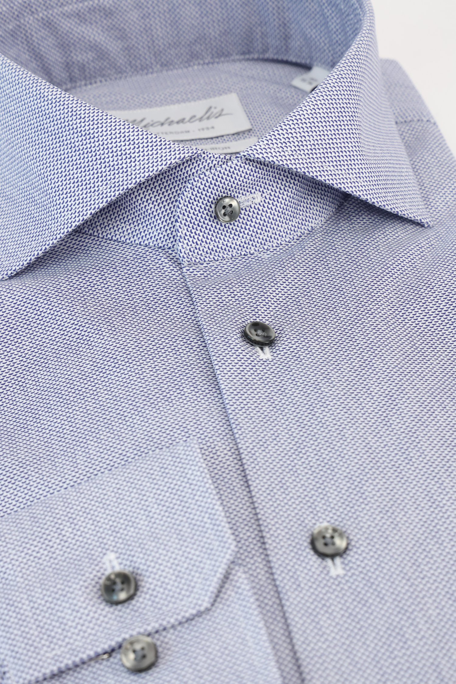 Chemise avec imprimé bleu fin - Slim fit de Michaelis pour Hommes