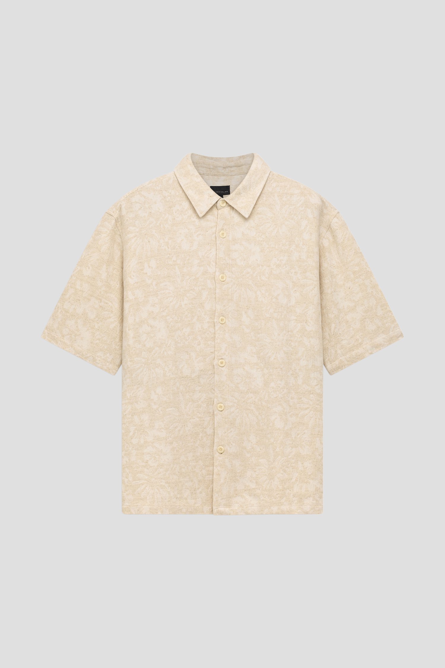 Photo produit 1 de Chemise beige à motif floral subtil de Bluefields pour Hommes