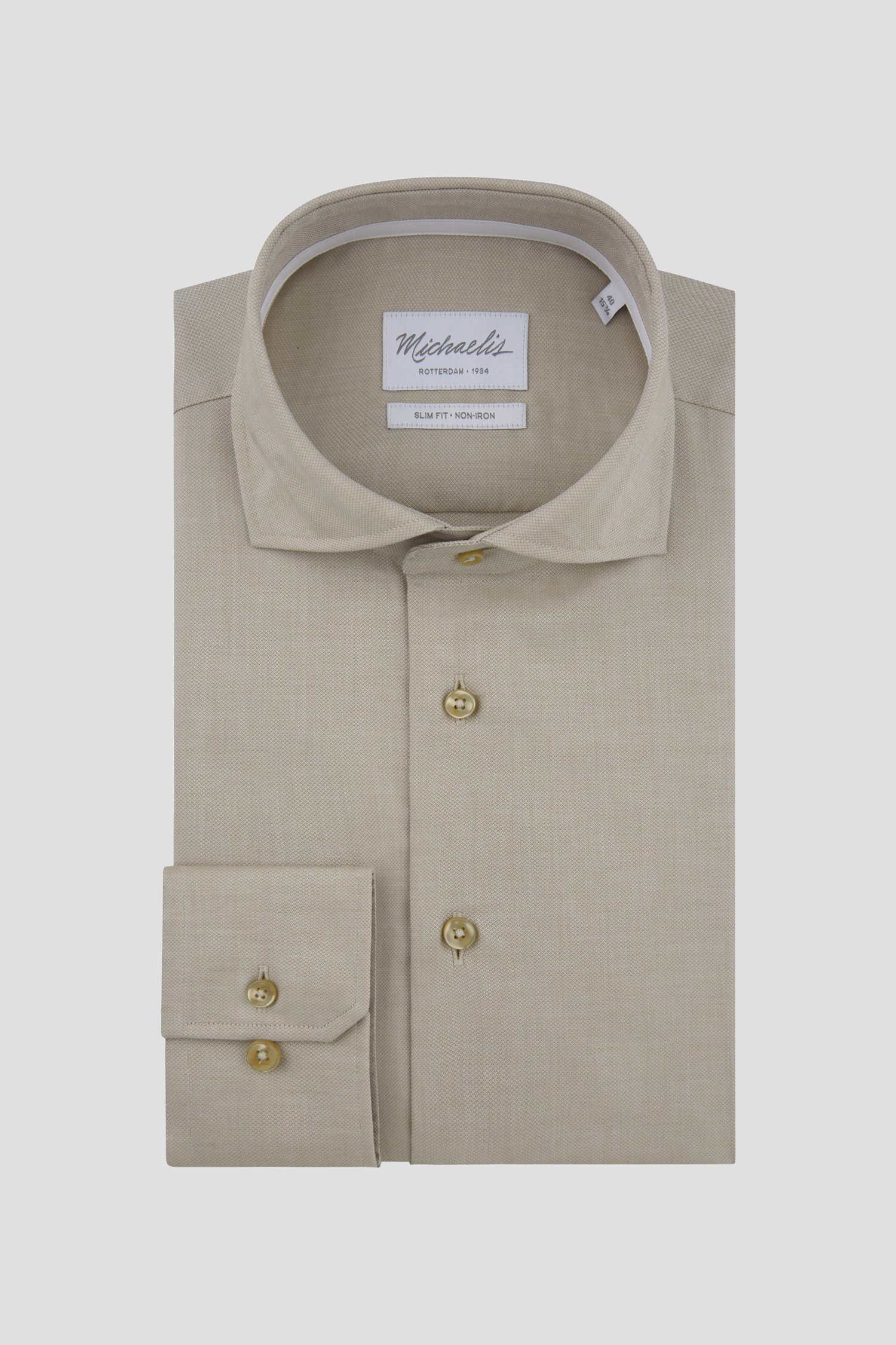 Photo produit 1 de Chemise beige clair – Slim fit de Michaelis pour Hommes