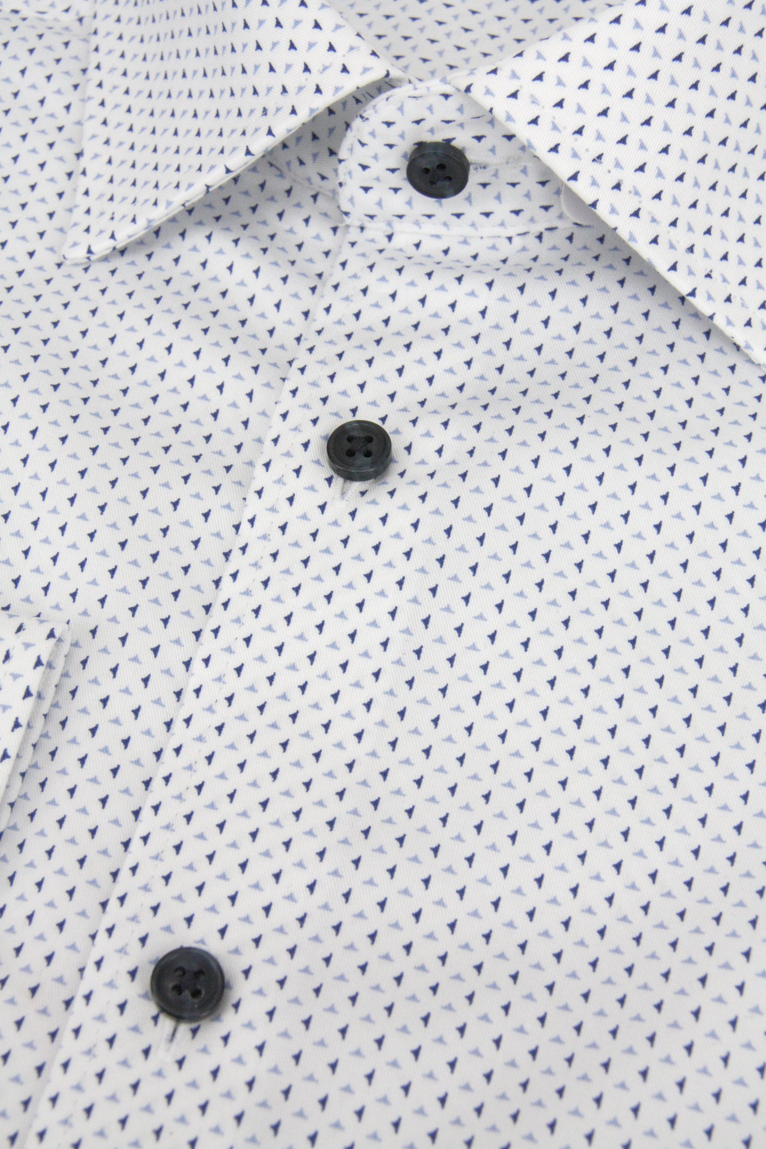 Chemise blanche à imprimé fin bleu - Regular fit  de Dansaert Black pour Hommes