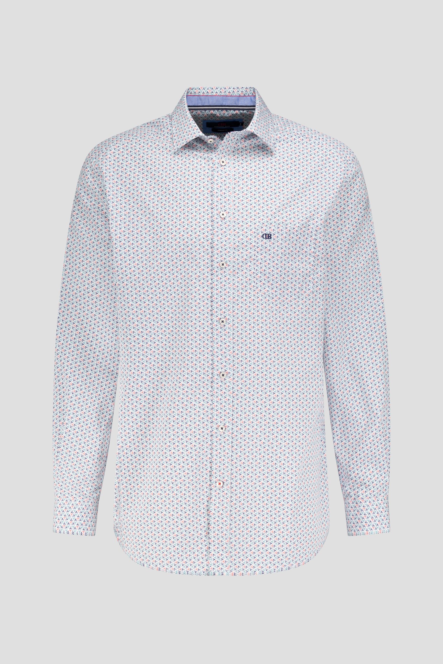 Photo produit 3 de Chemise blanche à imprimé fin - Comfort fit de Dansaert Blue pour Hommes