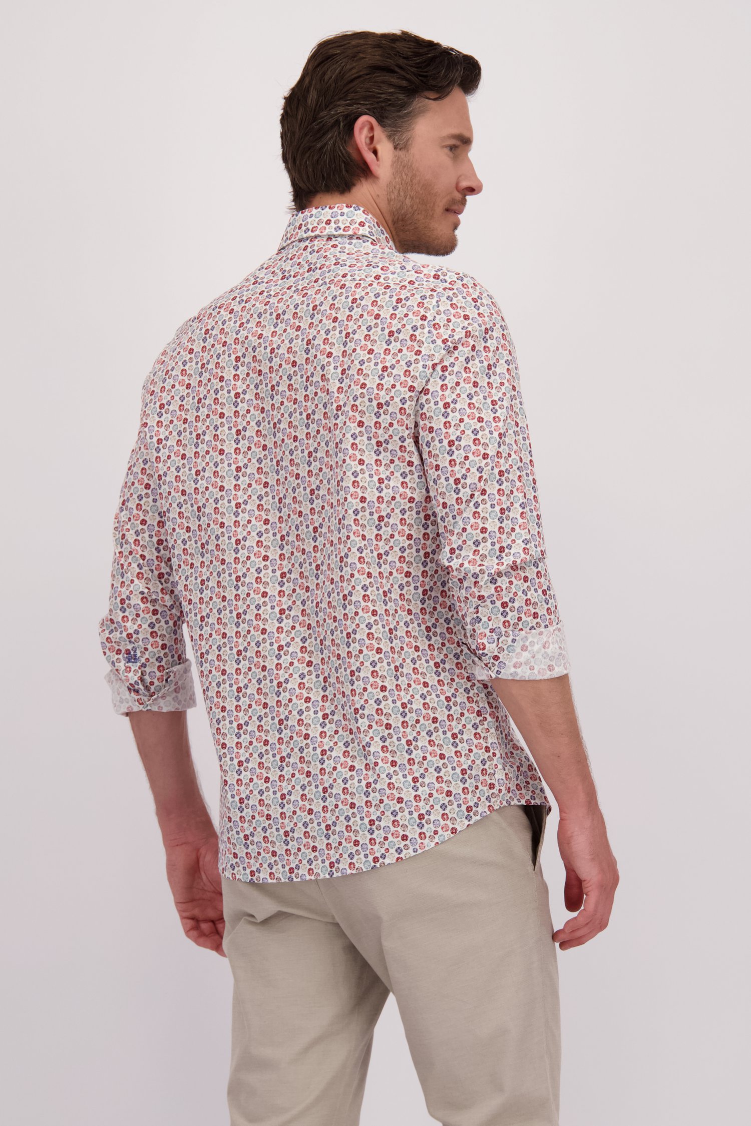 Chemise blanche à imprimé fin - regular fit  de Upper East pour Hommes