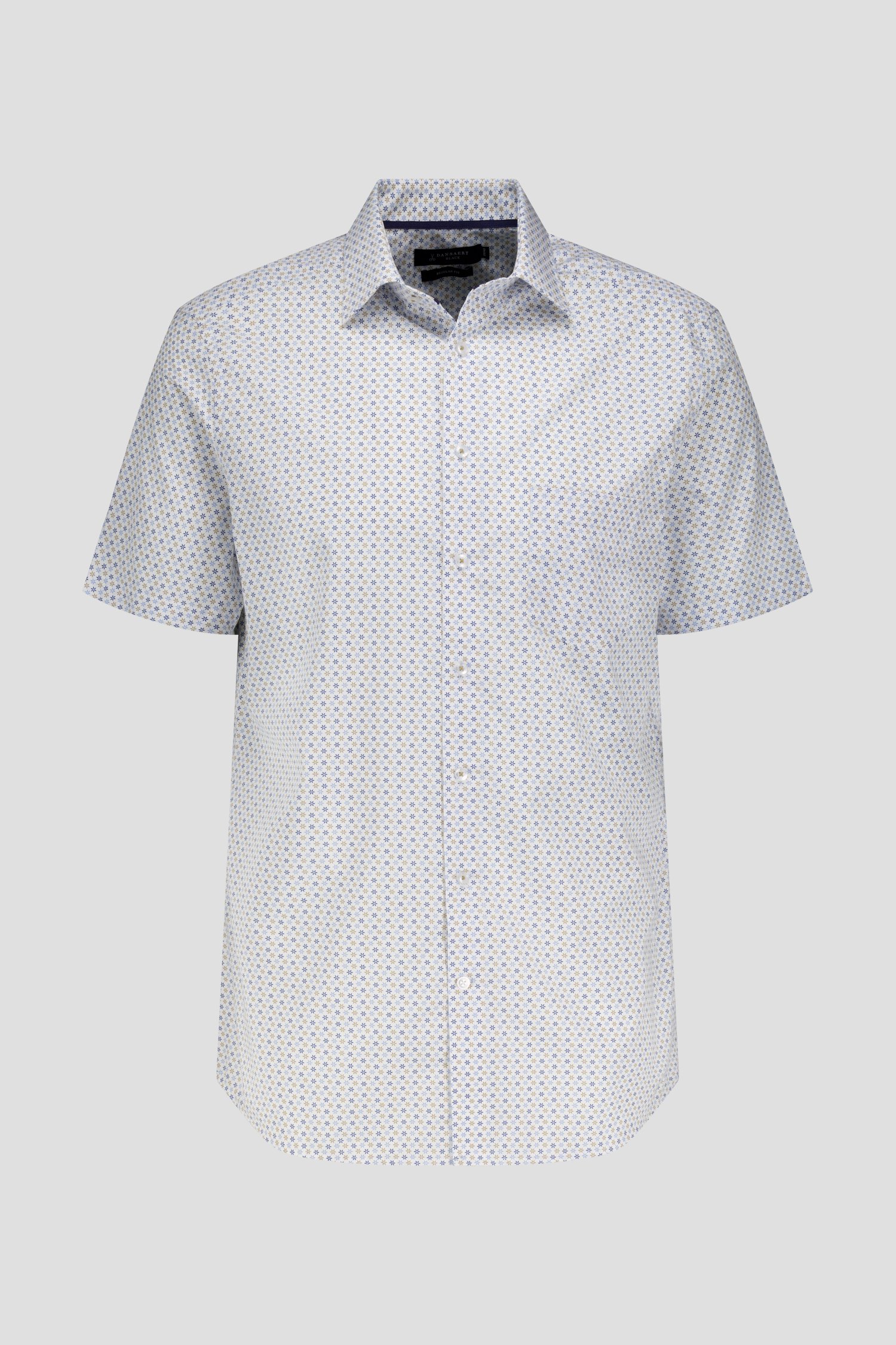 Chemise blanche à imprimé floral fin – Regular fit de Dansaert Black pour Hommes