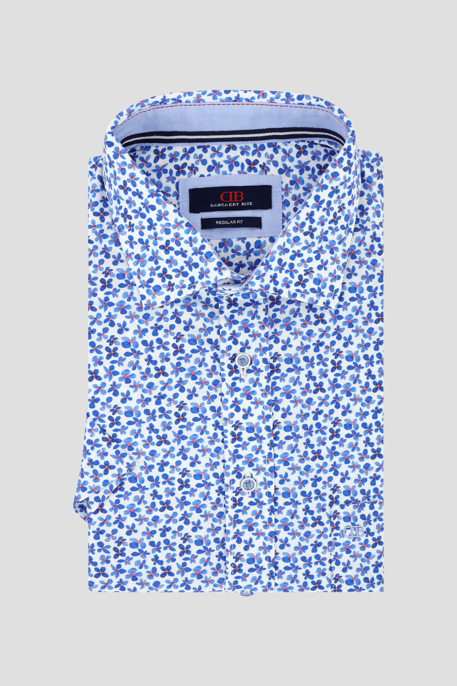 Chemise blanche à imprimé floral - regular fit de Dansaert Blue pour Hommes