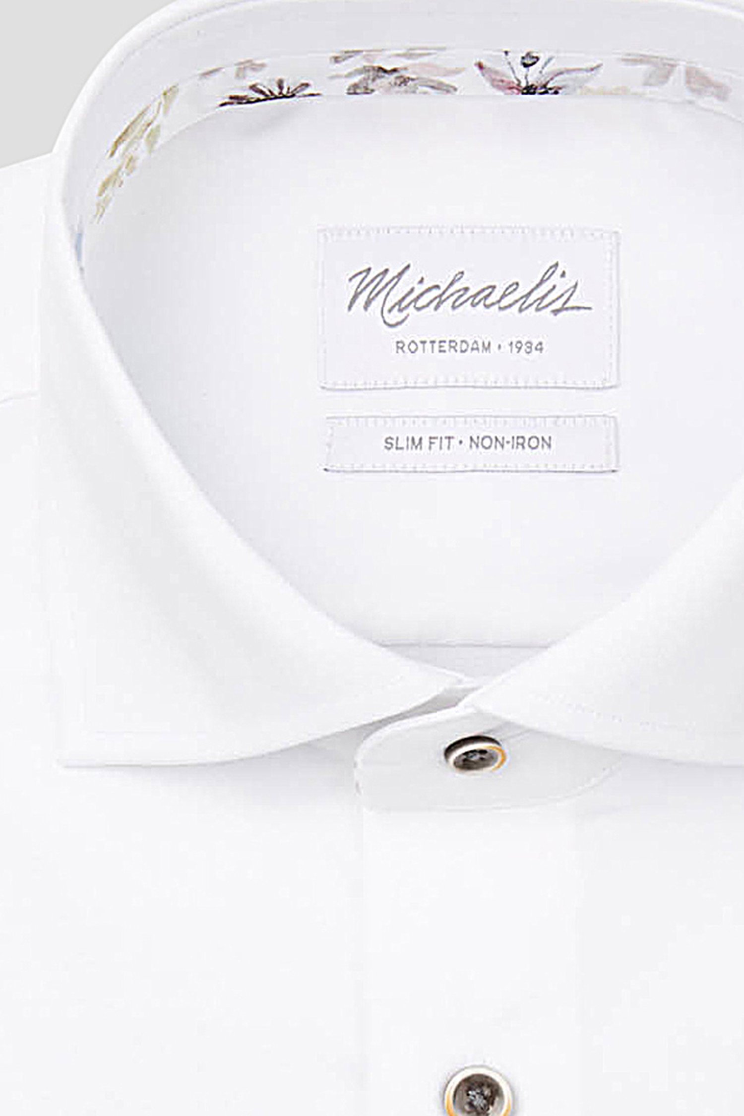 Détail de Chemise blanche à manches longues - Slim fit de Michaelis pour Hommes