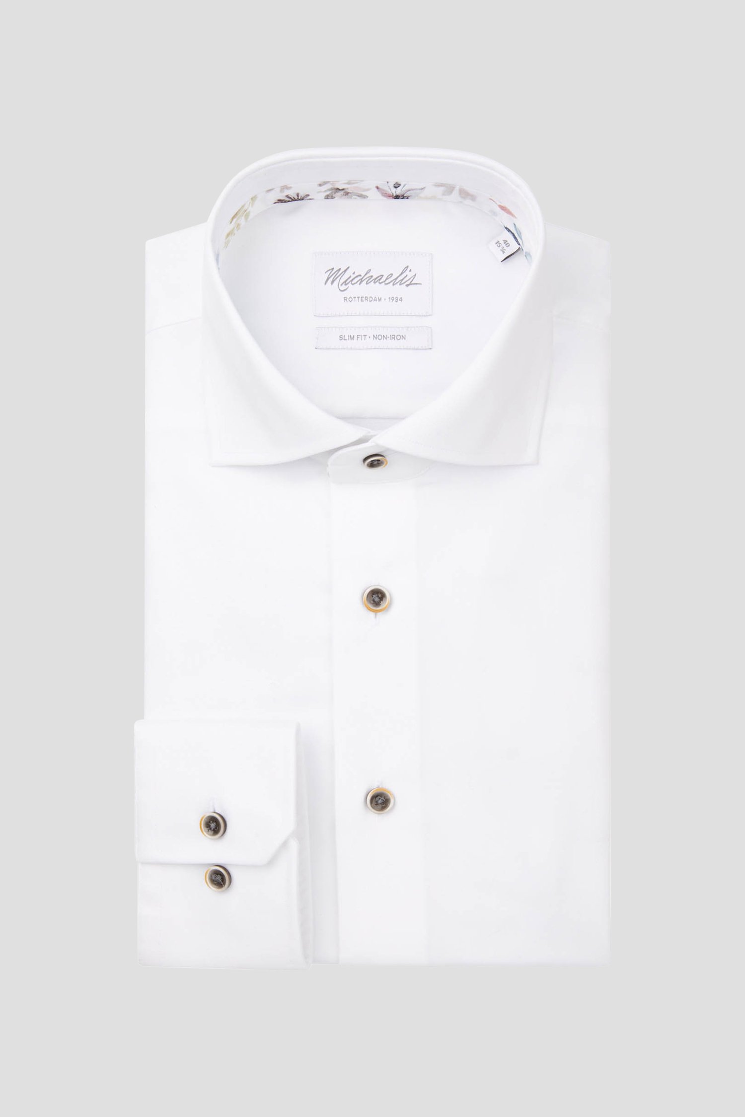 Chemise blanche à manches longues - Slim fit de Michaelis pour Hommes