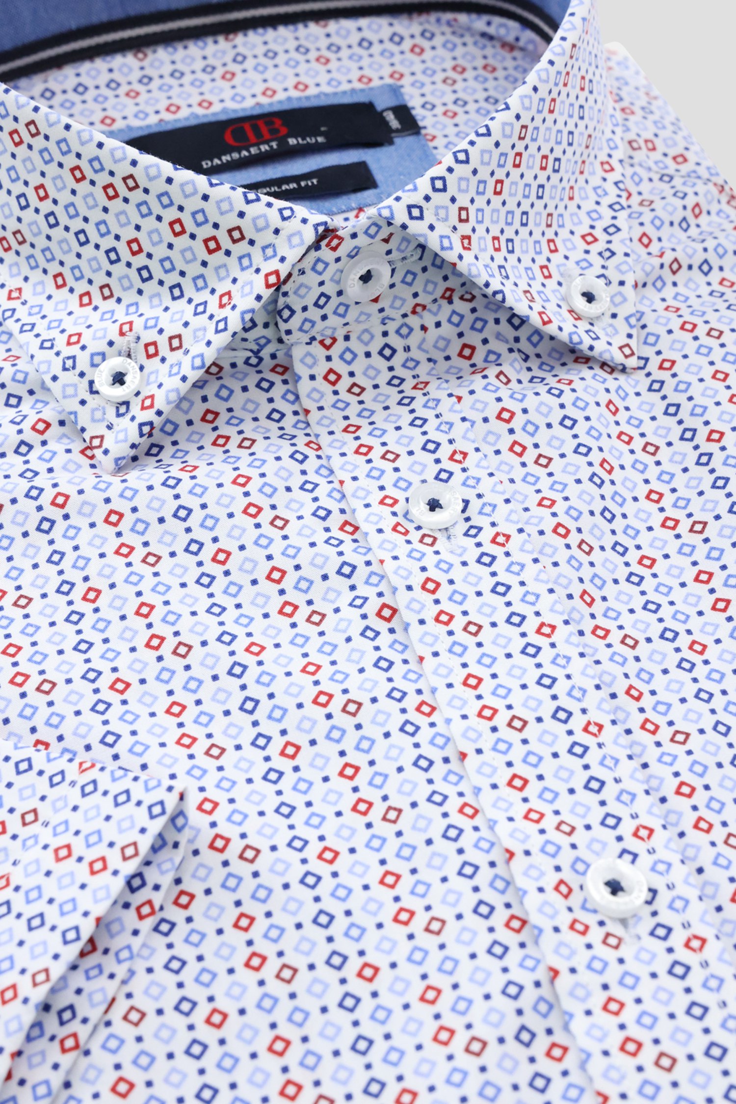 Chemise blanche à motif carreaux - Regular fit de Dansaert Blue pour Hommes