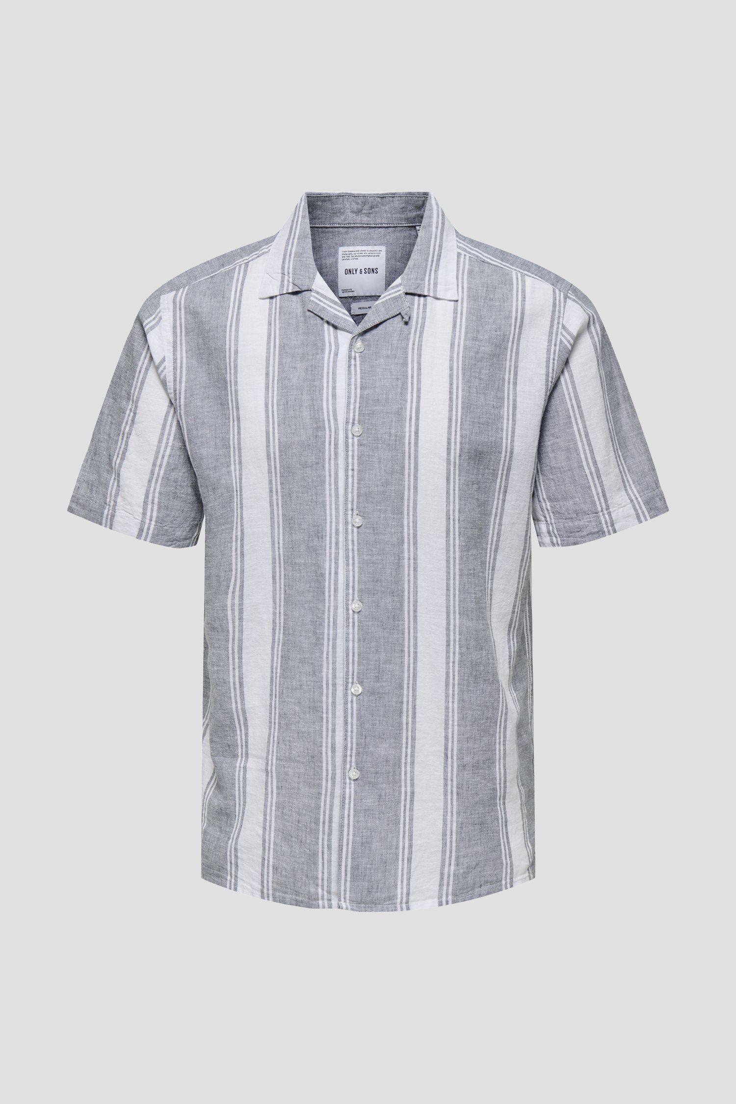 Chemise blanche à motif rayé gris de ONLY & SONS pour Hommes