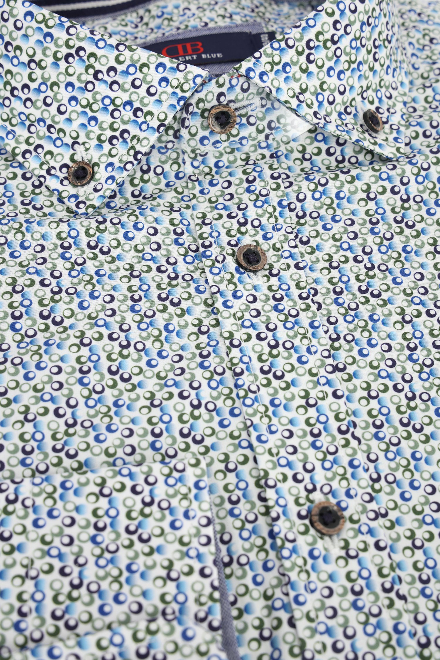 Photo produit 1 de Chemise blanche à pois - Regular fit de Dansaert Blue pour Hommes