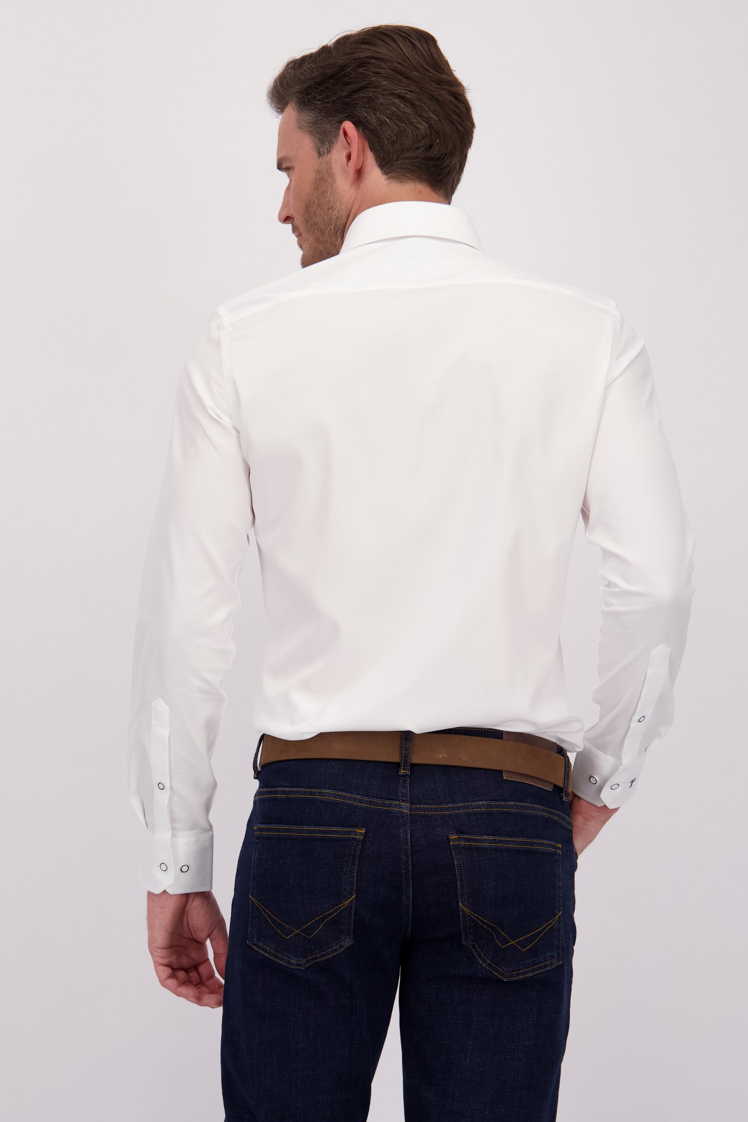 Chemise blanche à structure fine - Slim fit de Dansaert Black pour Hommes