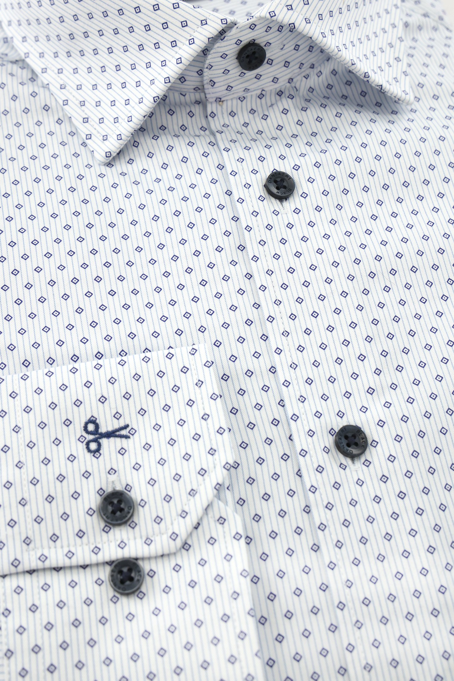 Détail de Chemise bleu clair à imprimé fin - comfort fit de Dansaert Black pour Hommes