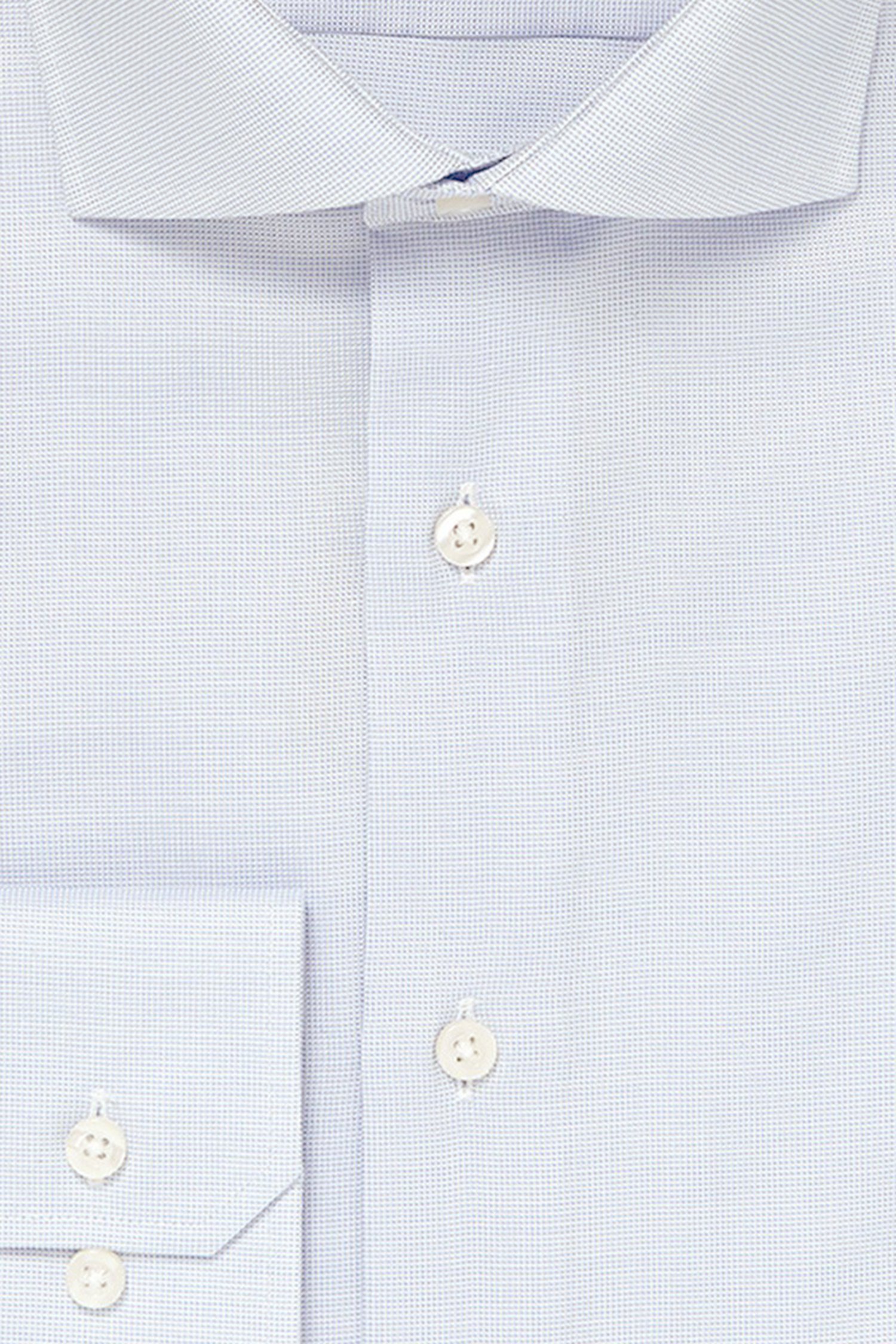 Détail de Chemise bleu clair chiné – Coupe slim de Michaelis pour Hommes