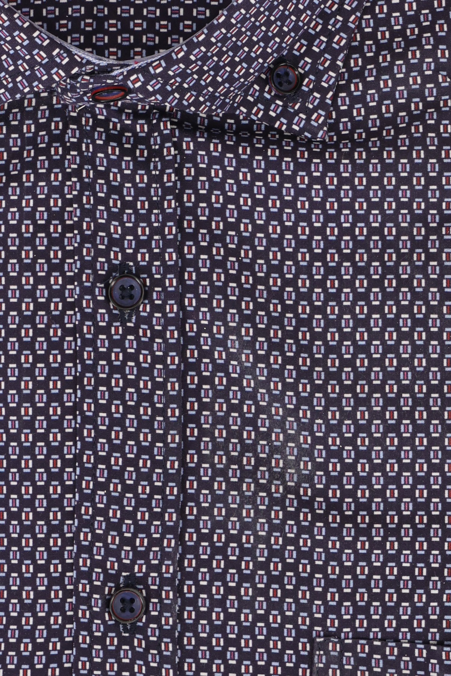 Chemise bleu foncé à imprimé - regular fit de Dansaert Blue pour Hommes