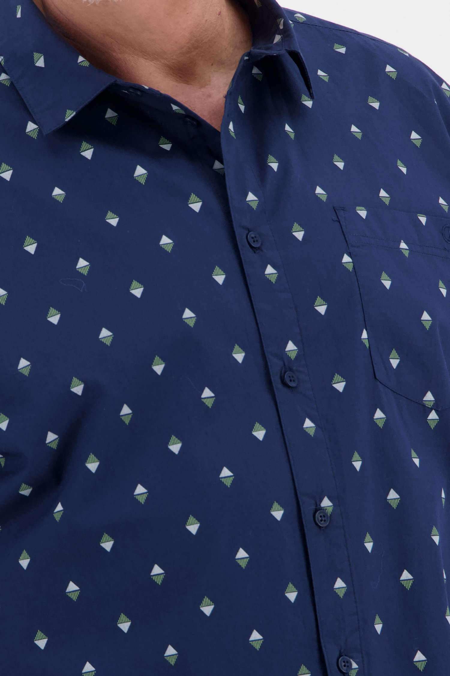 Chemise bleu foncé à manches courtes - regular fit de Jefferson pour Hommes
